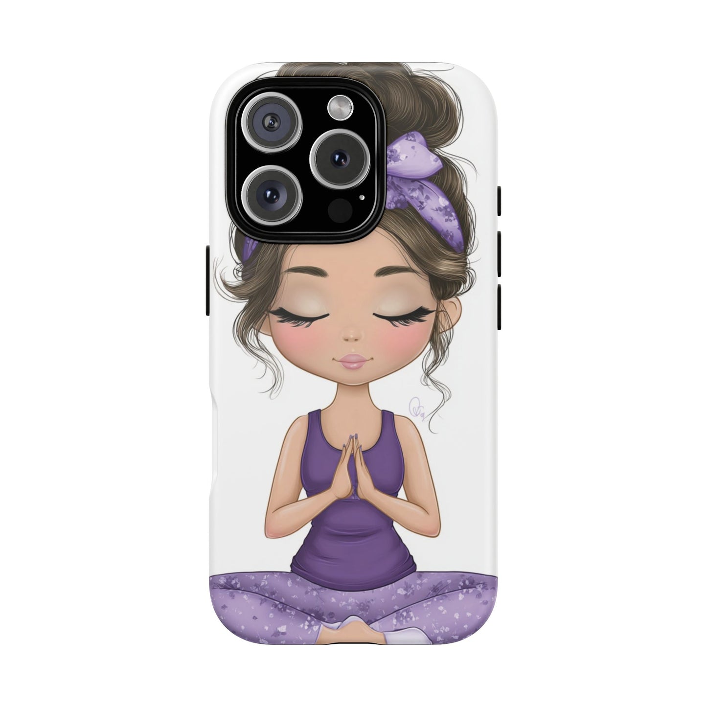 Yoga Phone Case for Mindfulness, Cute Girl Design, Gift for Yogis, Meditation Accessory, Stylish Phone Cover, Zen Vibe