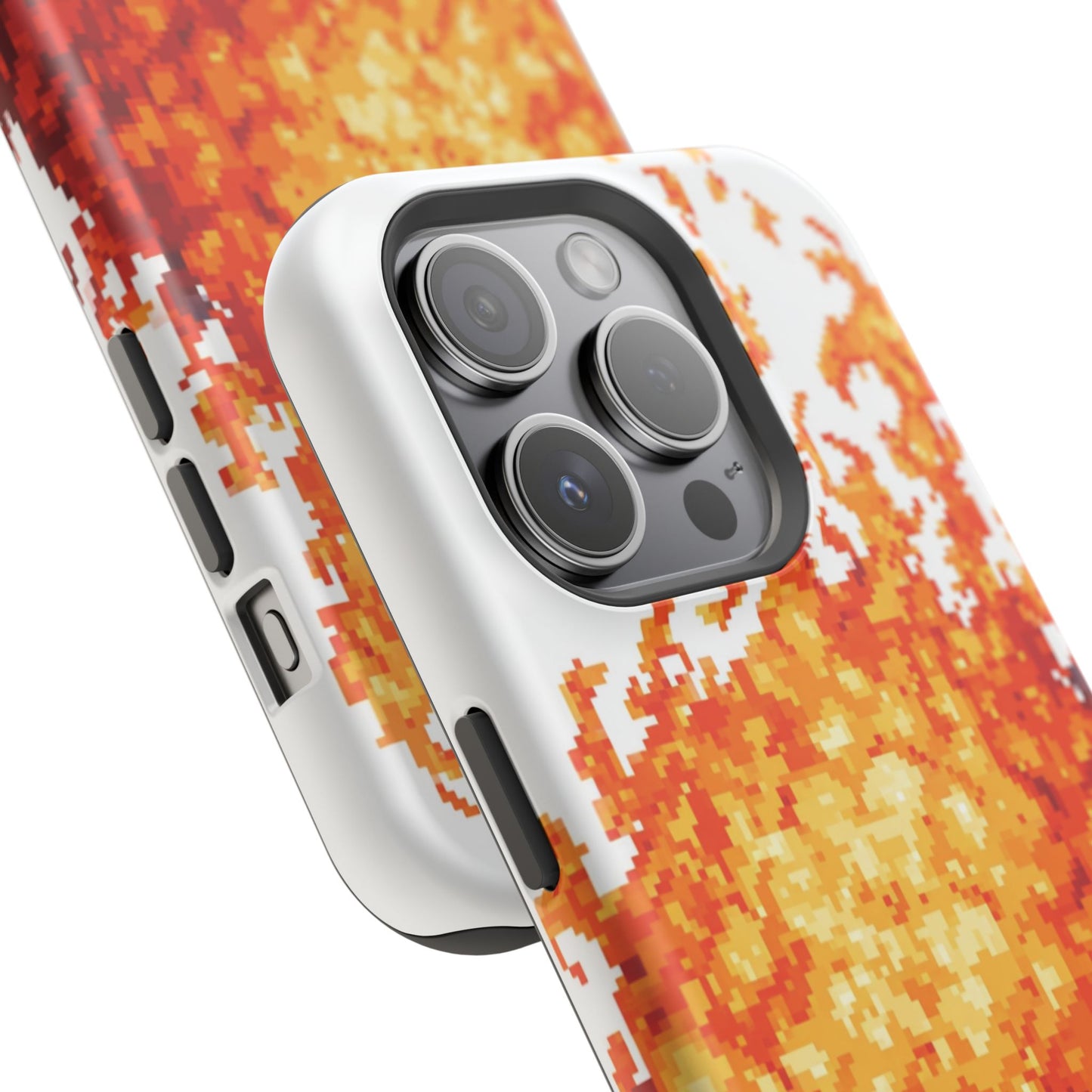 Impact-Resistant Phone Cases with Fiery Design, Protective Case, Unique Phone Cover, Gamer Gift, Trendy Accessibility
