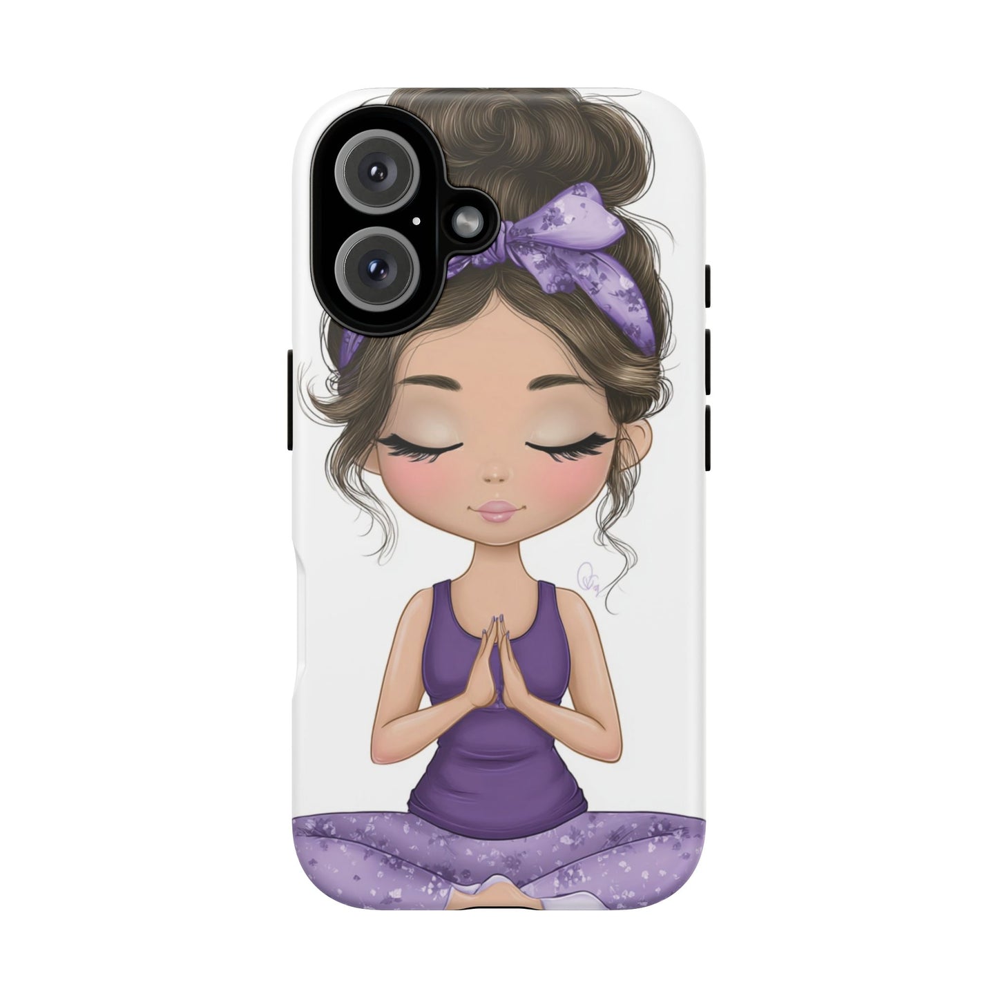 Yoga Phone Case for Mindfulness, Cute Girl Design, Gift for Yogis, Meditation Accessory, Stylish Phone Cover, Zen Vibe