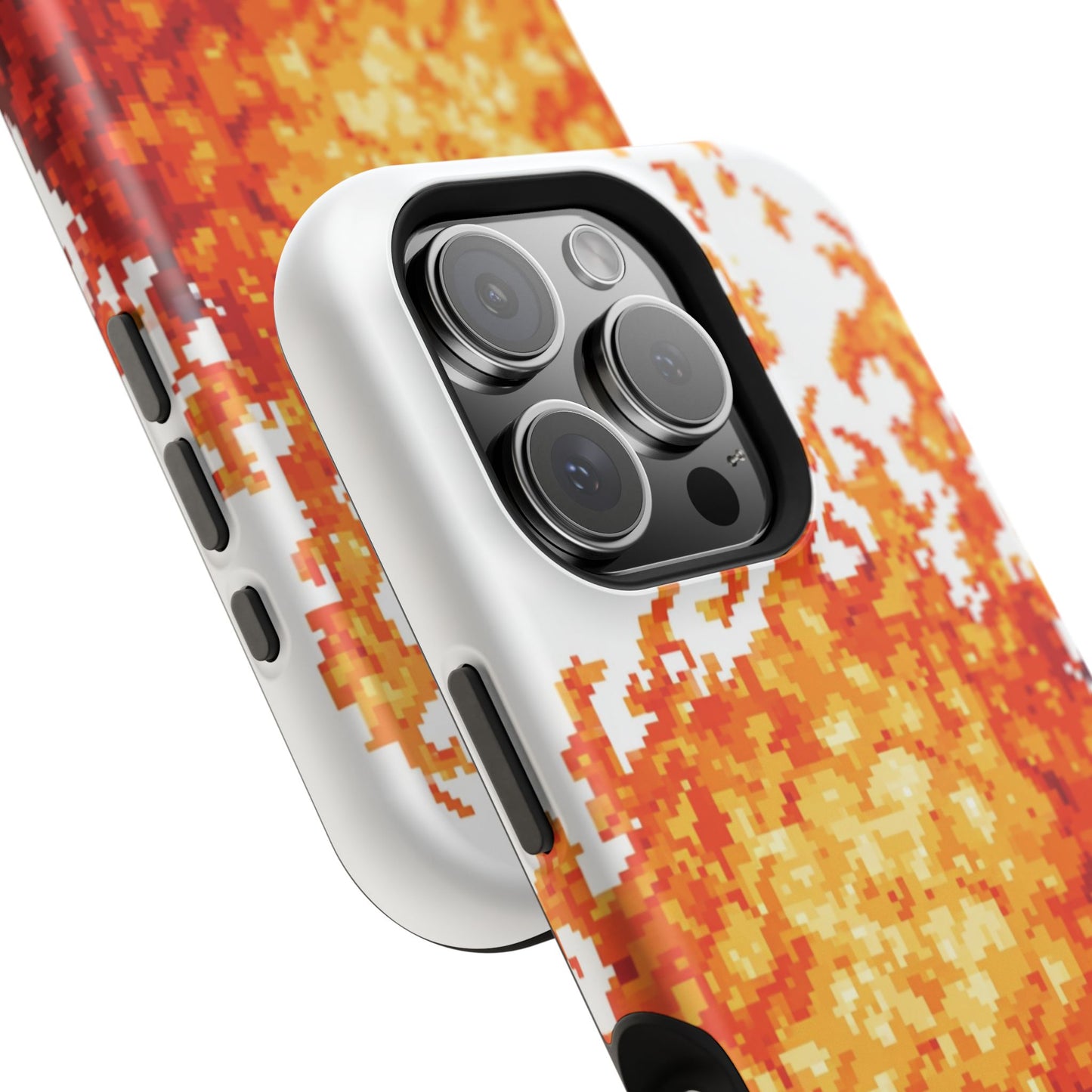 Impact-Resistant Phone Cases with Fiery Design, Protective Case, Unique Phone Cover, Gamer Gift, Trendy Accessibility