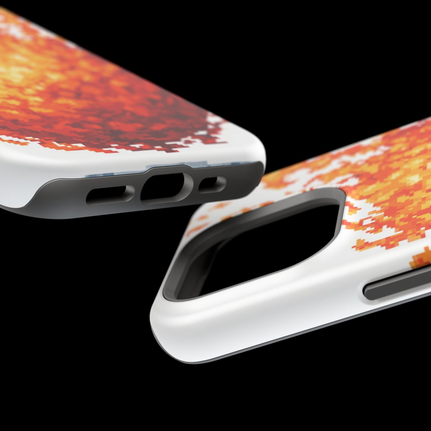 Impact-Resistant Phone Cases with Fiery Design, Protective Case, Unique Phone Cover, Gamer Gift, Trendy Accessibility