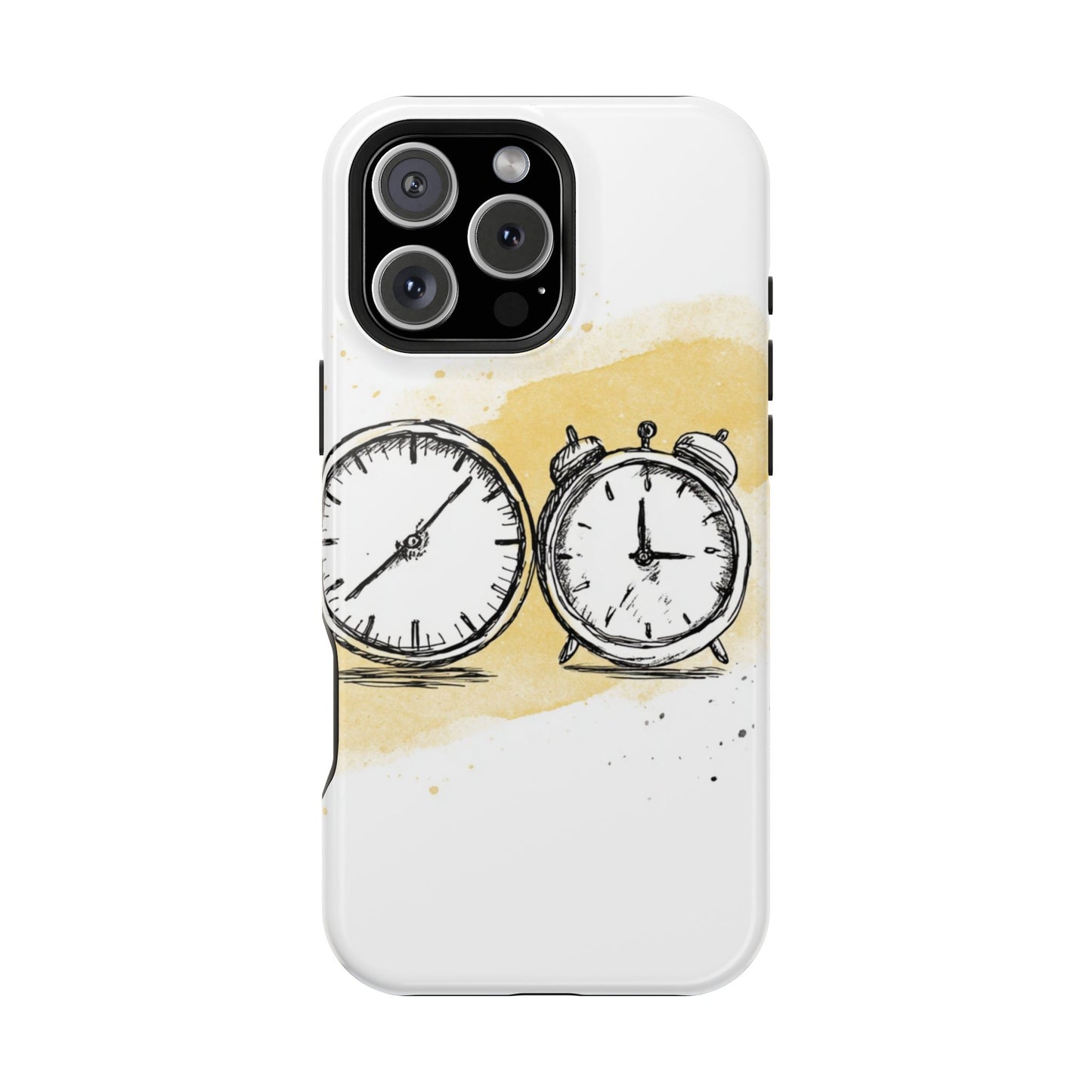 Vintage Clock Phone Case, Impact Resistant Cover for iPhone, Retro Style Gift, Timepiece Design, Unique Phone Accessory