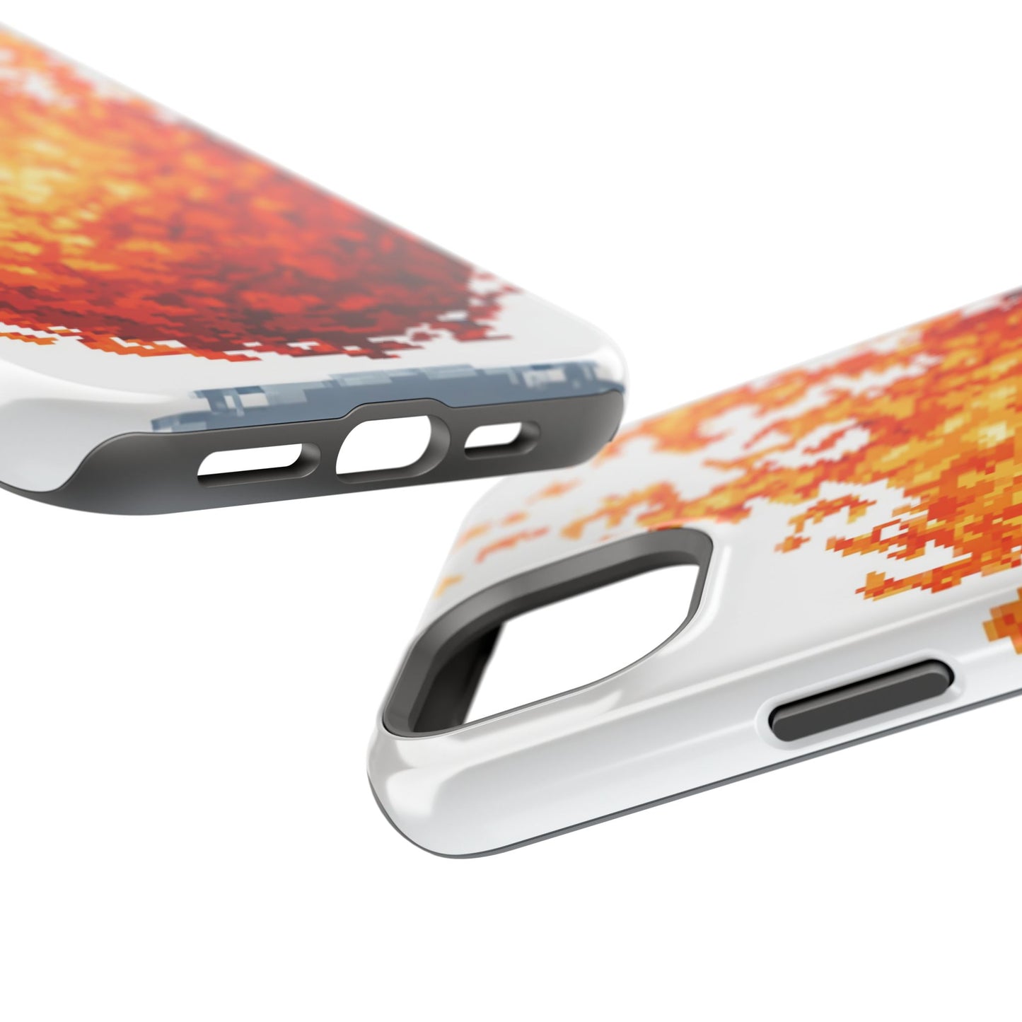 Impact-Resistant Phone Cases with Fiery Design, Protective Case, Unique Phone Cover, Gamer Gift, Trendy Accessibility