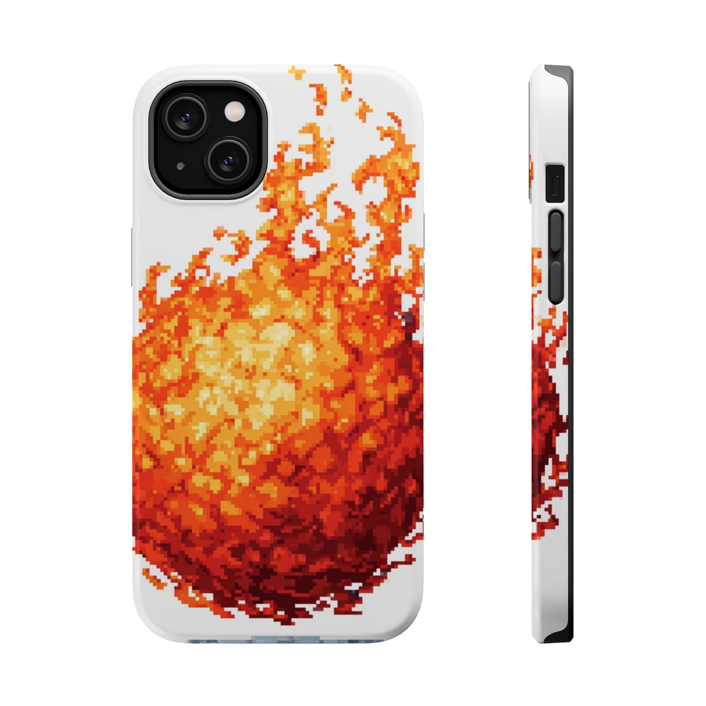 Impact-Resistant Phone Cases with Fiery Design, Protective Case, Unique Phone Cover, Gamer Gift, Trendy Accessibility