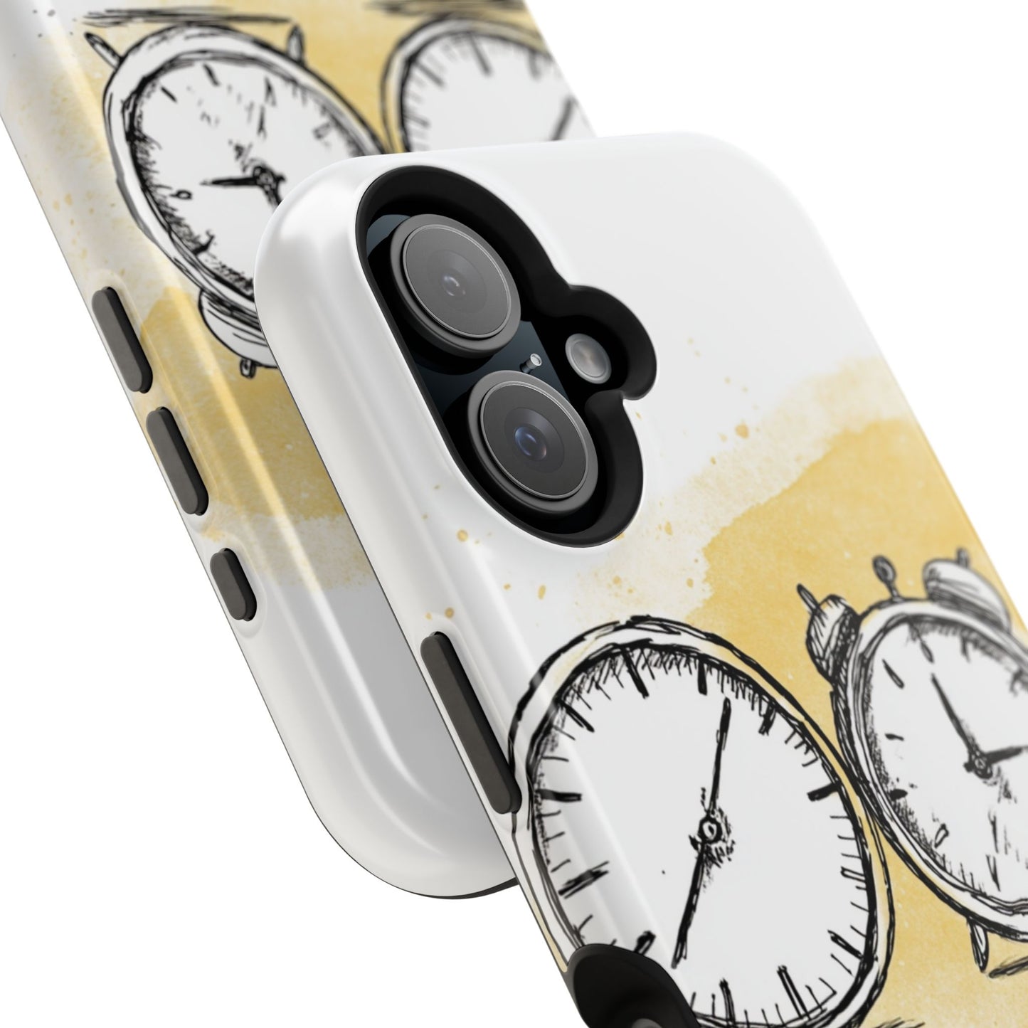 Vintage Clock Phone Case, Impact Resistant Cover for iPhone, Retro Style Gift, Timepiece Design, Unique Phone Accessory
