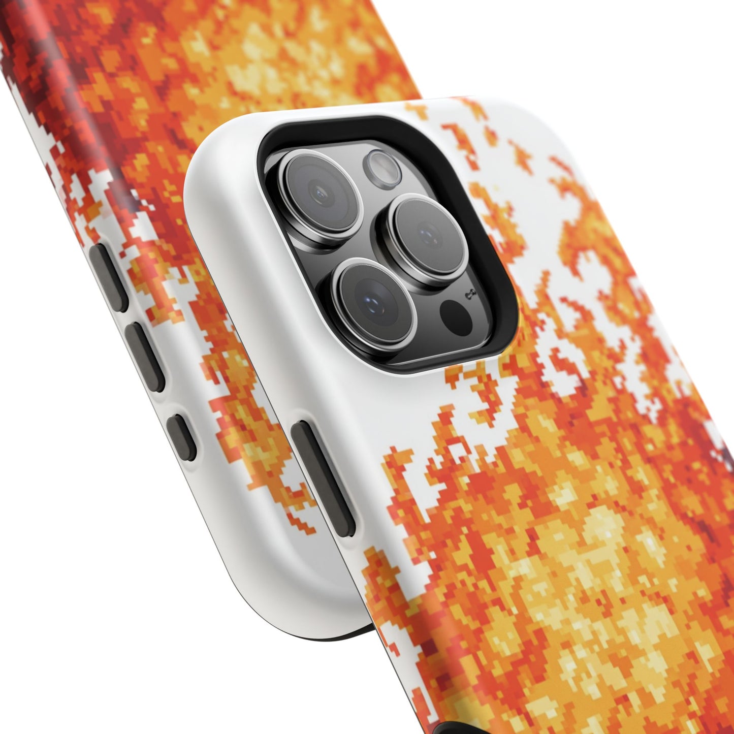 Impact-Resistant Phone Cases with Fiery Design, Protective Case, Unique Phone Cover, Gamer Gift, Trendy Accessibility