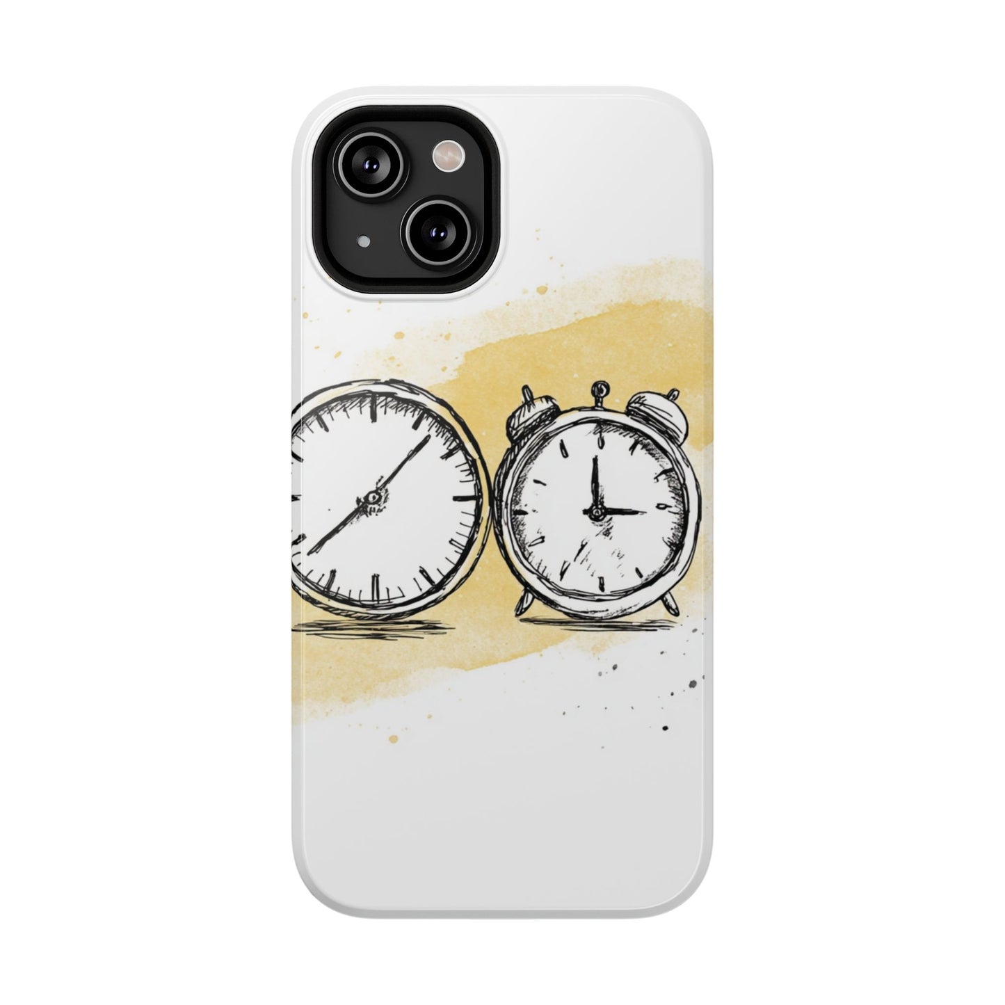 Vintage Clock Phone Case, Impact Resistant Cover for iPhone, Retro Style Gift, Timepiece Design, Unique Phone Accessory