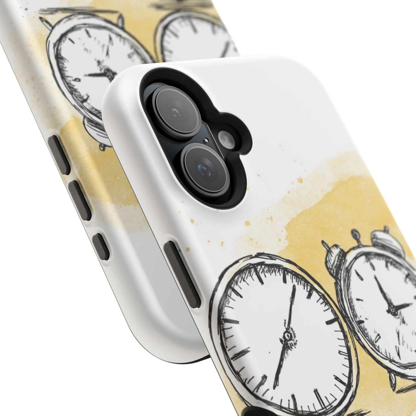 Vintage Clock Phone Case, Impact Resistant Cover for iPhone, Retro Style Gift, Timepiece Design, Unique Phone Accessory