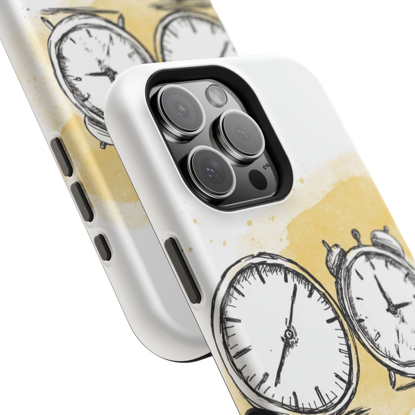 Vintage Clock Phone Case, Impact Resistant Cover for iPhone, Retro Style Gift, Timepiece Design, Unique Phone Accessory