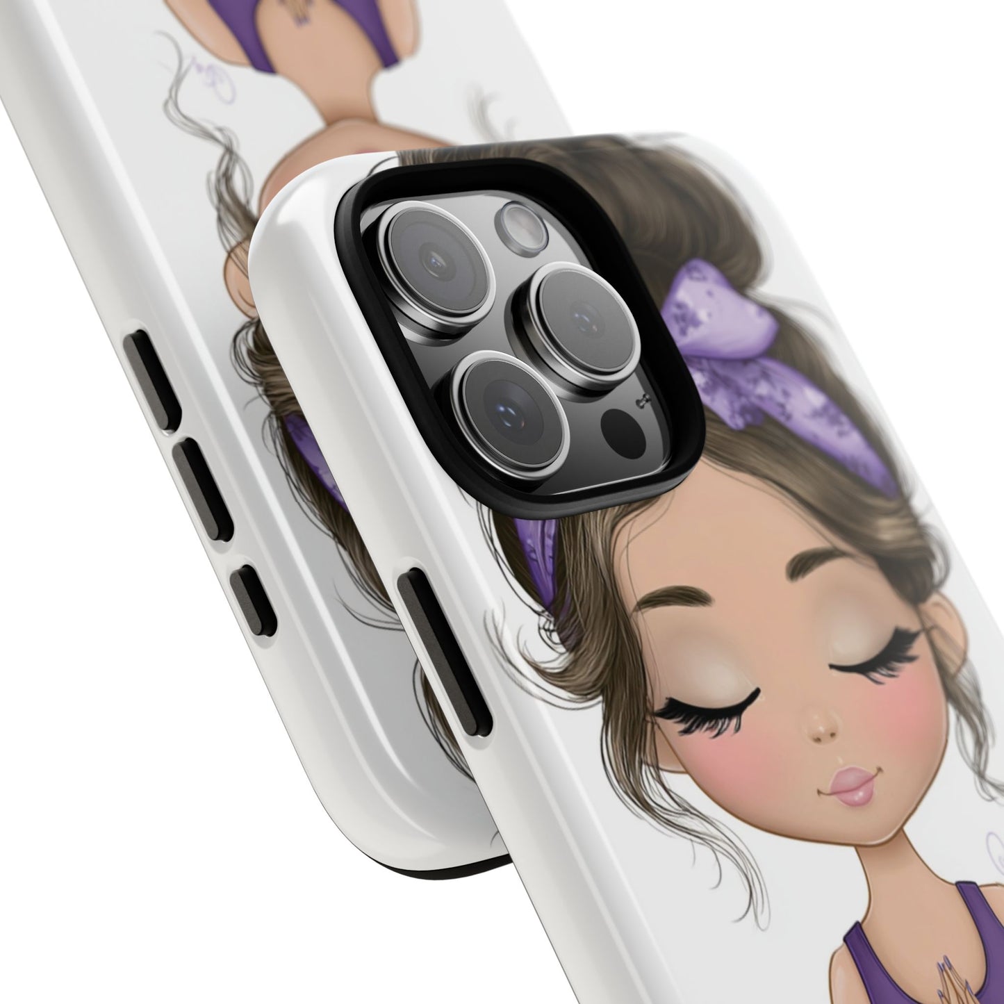 Yoga Phone Case for Mindfulness, Cute Girl Design, Gift for Yogis, Meditation Accessory, Stylish Phone Cover, Zen Vibe