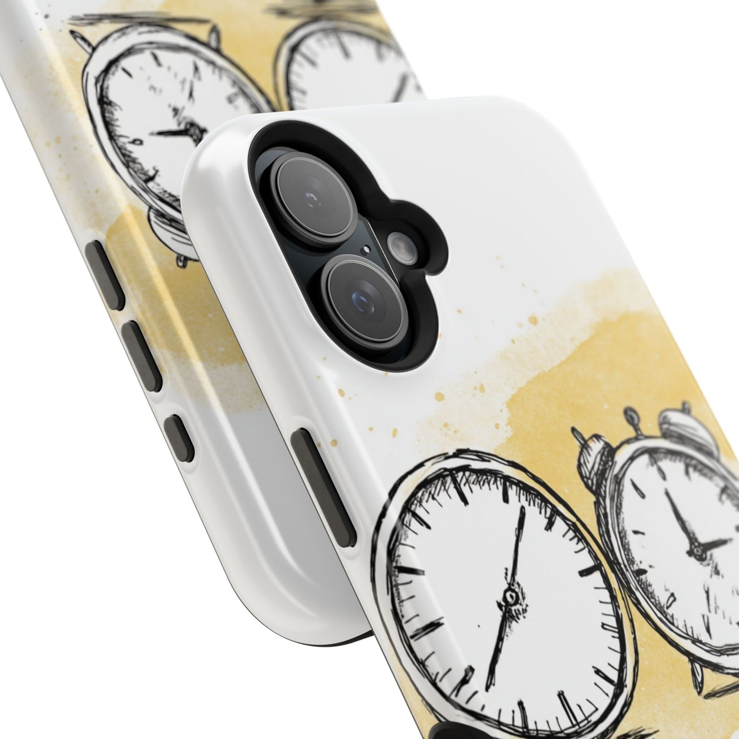 Vintage Clock Phone Case, Impact Resistant Cover for iPhone, Retro Style Gift, Timepiece Design, Unique Phone Accessory