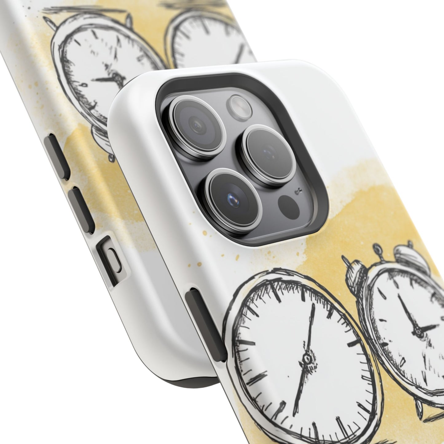 Vintage Clock Phone Case, Impact Resistant Cover for iPhone, Retro Style Gift, Timepiece Design, Unique Phone Accessory