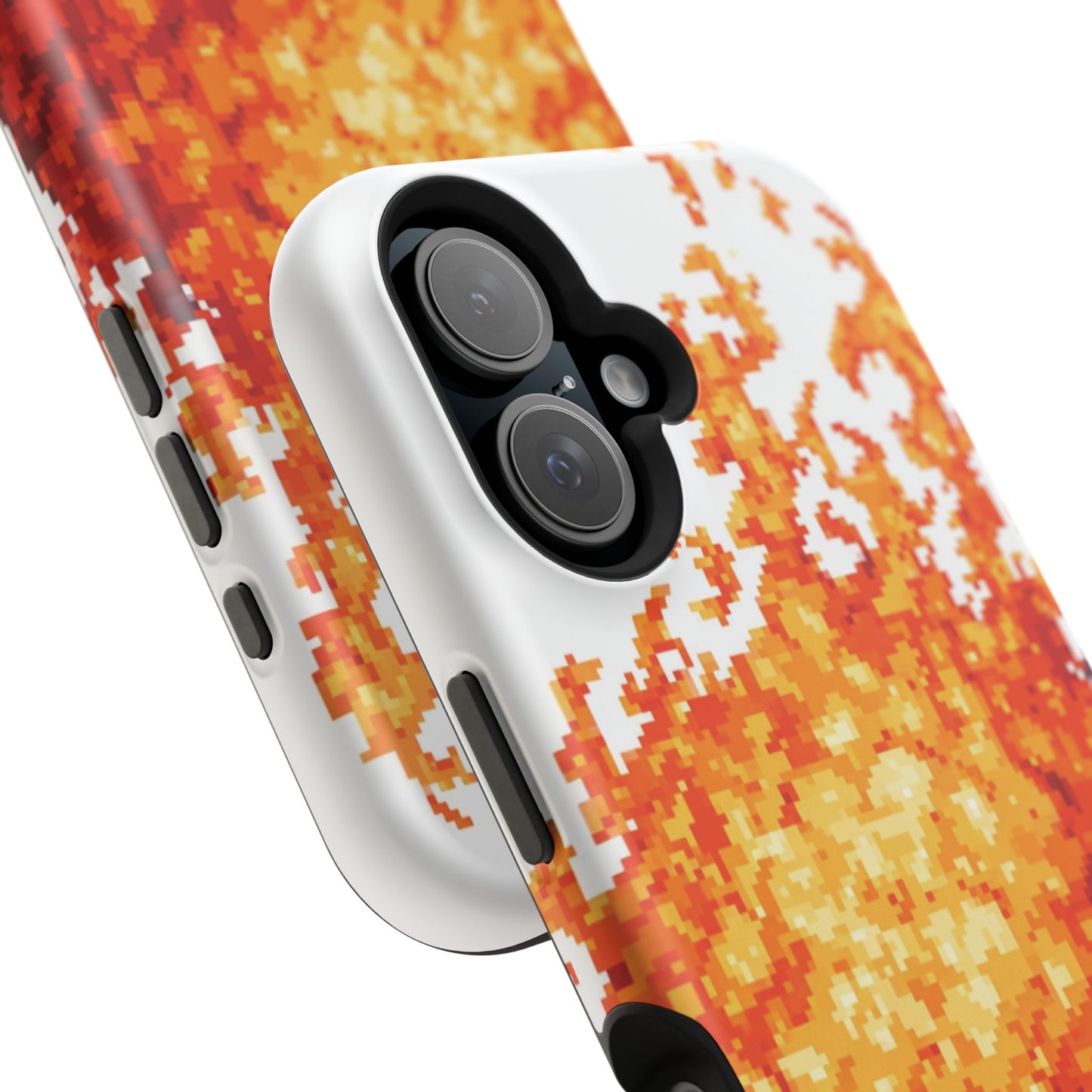 Impact-Resistant Phone Cases with Fiery Design, Protective Case, Unique Phone Cover, Gamer Gift, Trendy Accessibility