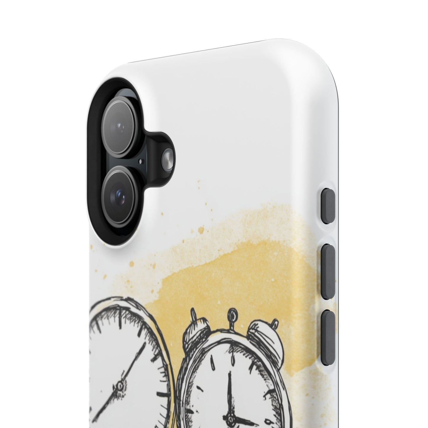 Vintage Clock Phone Case, Impact Resistant Cover for iPhone, Retro Style Gift, Timepiece Design, Unique Phone Accessory