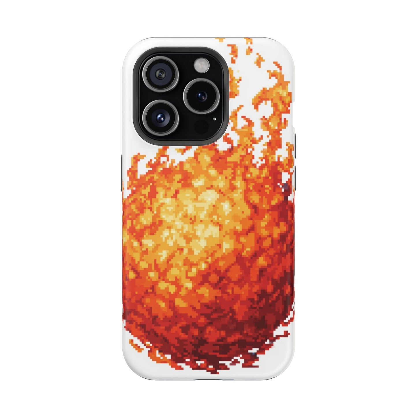 Impact-Resistant Phone Cases with Fiery Design, Protective Case, Unique Phone Cover, Gamer Gift, Trendy Accessibility