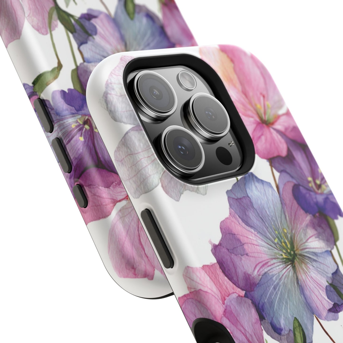 Floral Impact-Resistant Phone Case, Flower Phone Cover, Durable Floral Design Case, Gift for Her, Protective Phone Accessories