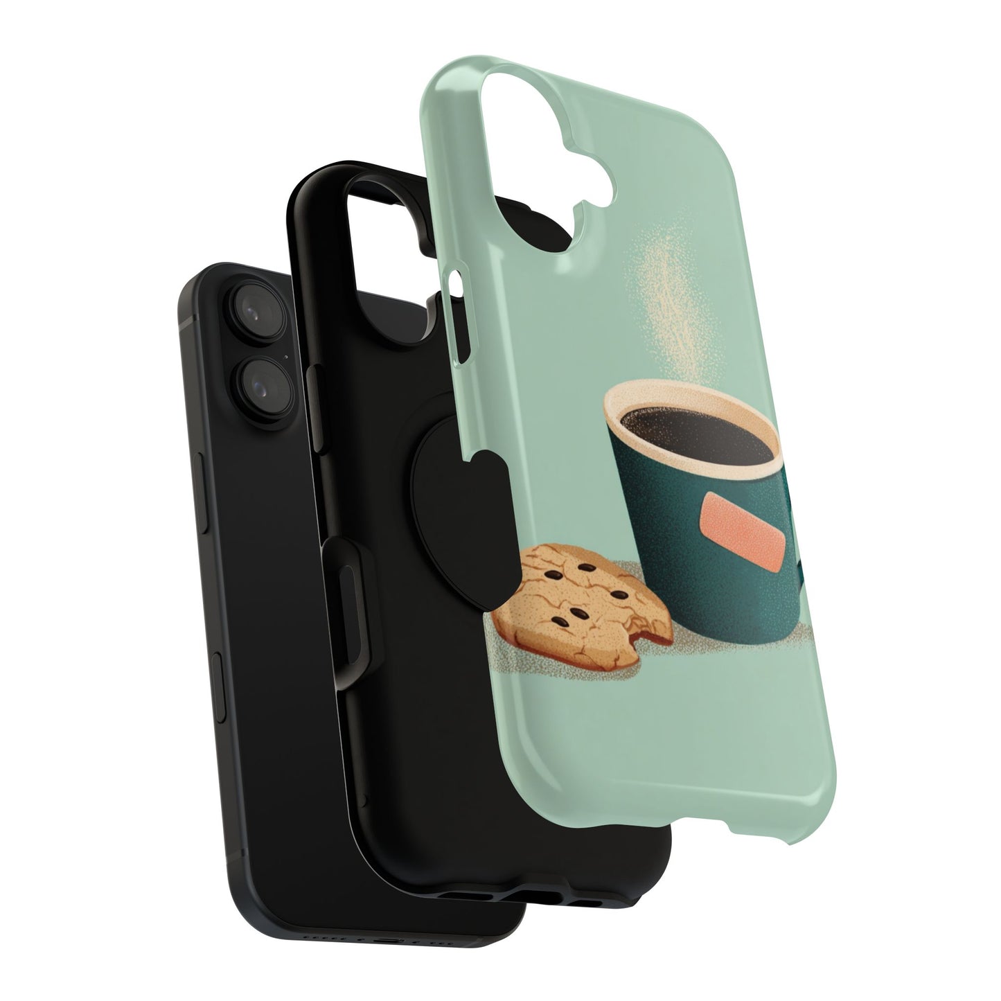 Coffee & Cookie Impact-Resistant Phone Case, Cute Phone Protector, Fun Gift, Unique Phone Cover, Best Friend Gift, Cute Coffee Lover