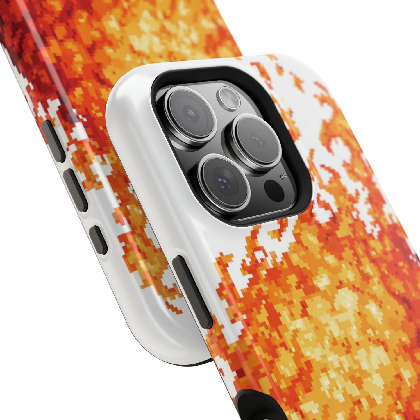Impact-Resistant Phone Cases with Fiery Design, Protective Case, Unique Phone Cover, Gamer Gift, Trendy Accessibility