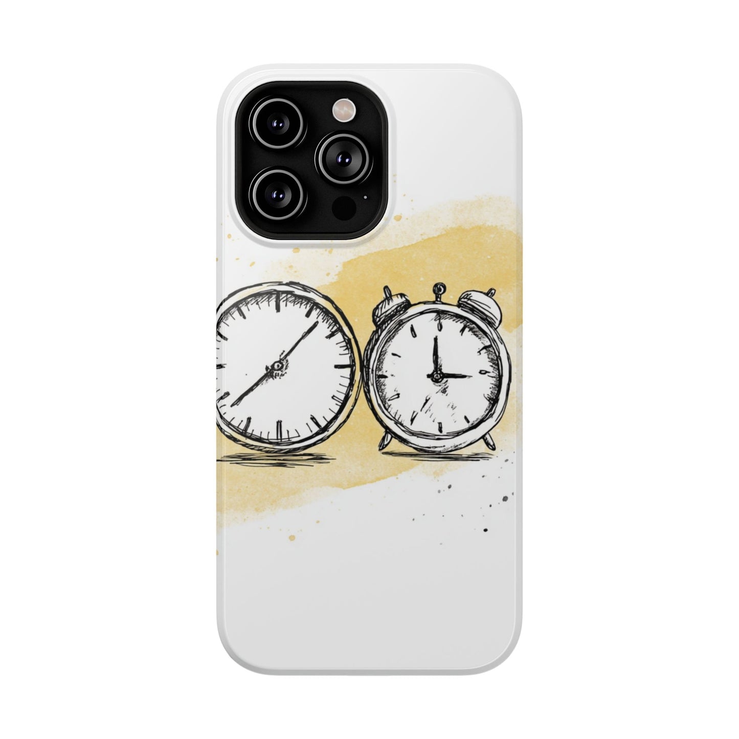 Vintage Clock Phone Case, Impact Resistant Cover for iPhone, Retro Style Gift, Timepiece Design, Unique Phone Accessory
