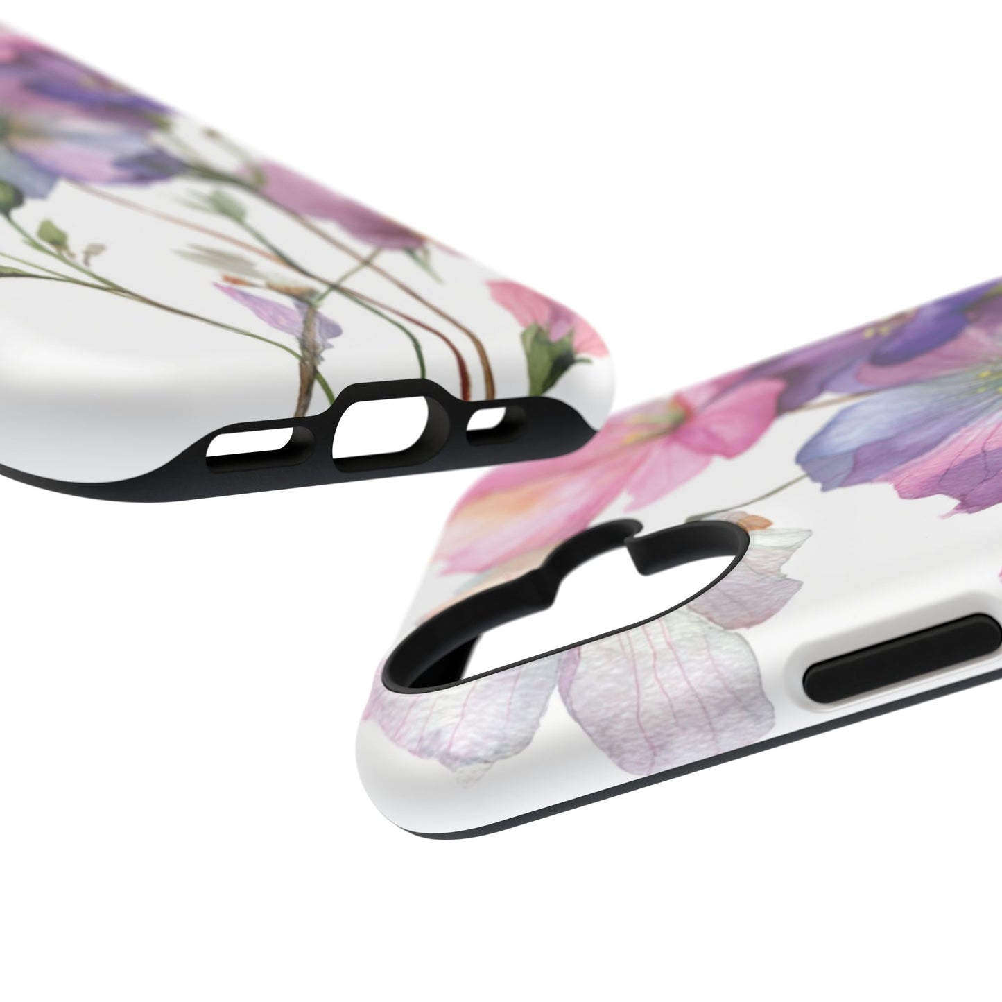 Floral Impact-Resistant Phone Case, Flower Phone Cover, Durable Floral Design Case, Gift for Her, Protective Phone Accessories