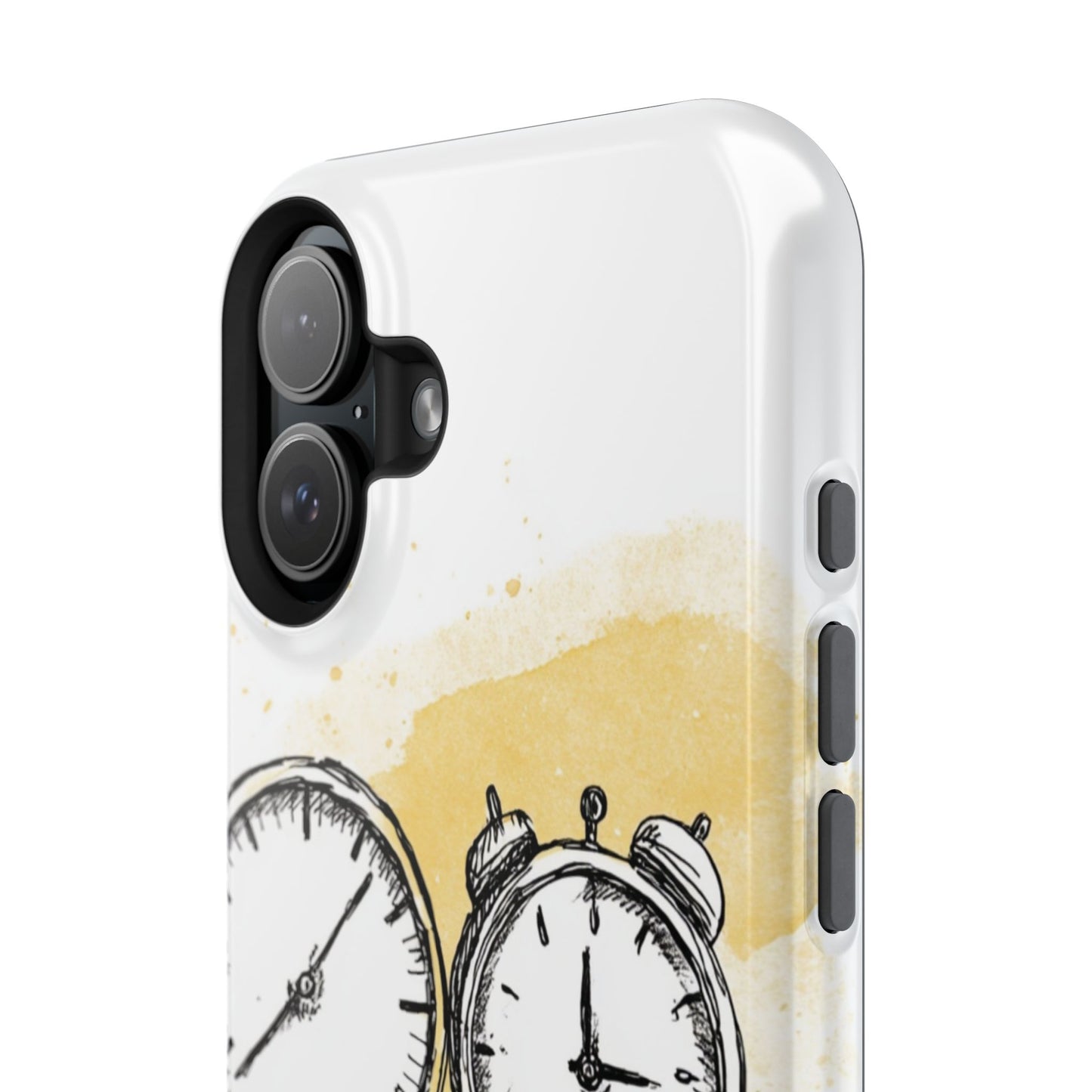 Vintage Clock Phone Case, Impact Resistant Cover for iPhone, Retro Style Gift, Timepiece Design, Unique Phone Accessory