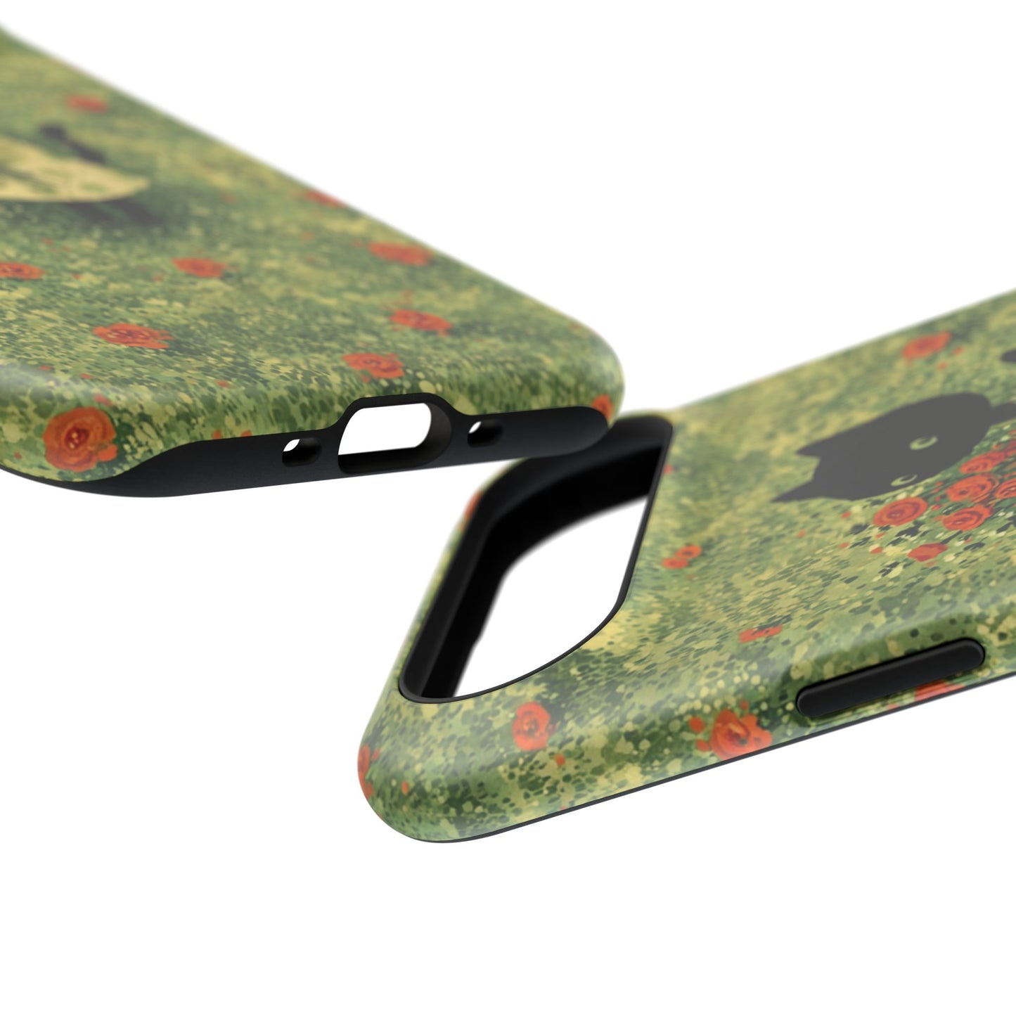 Cute Cat Floral Phone Case, Impact-Resistant Cases, Stylish Protection, Gift for Cat Lovers, Birthday Presents, Unique Accessories