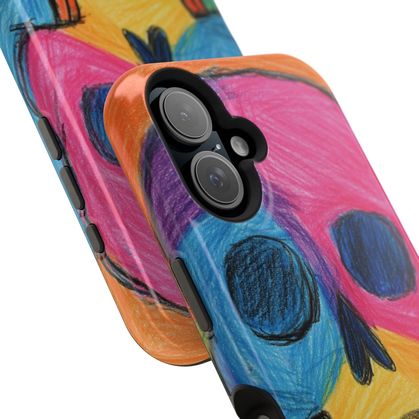 Colorful Skull Phone Case, Unique Art Case, Halloween Gift, Cute Skull Design, Impact-Resistant Cover