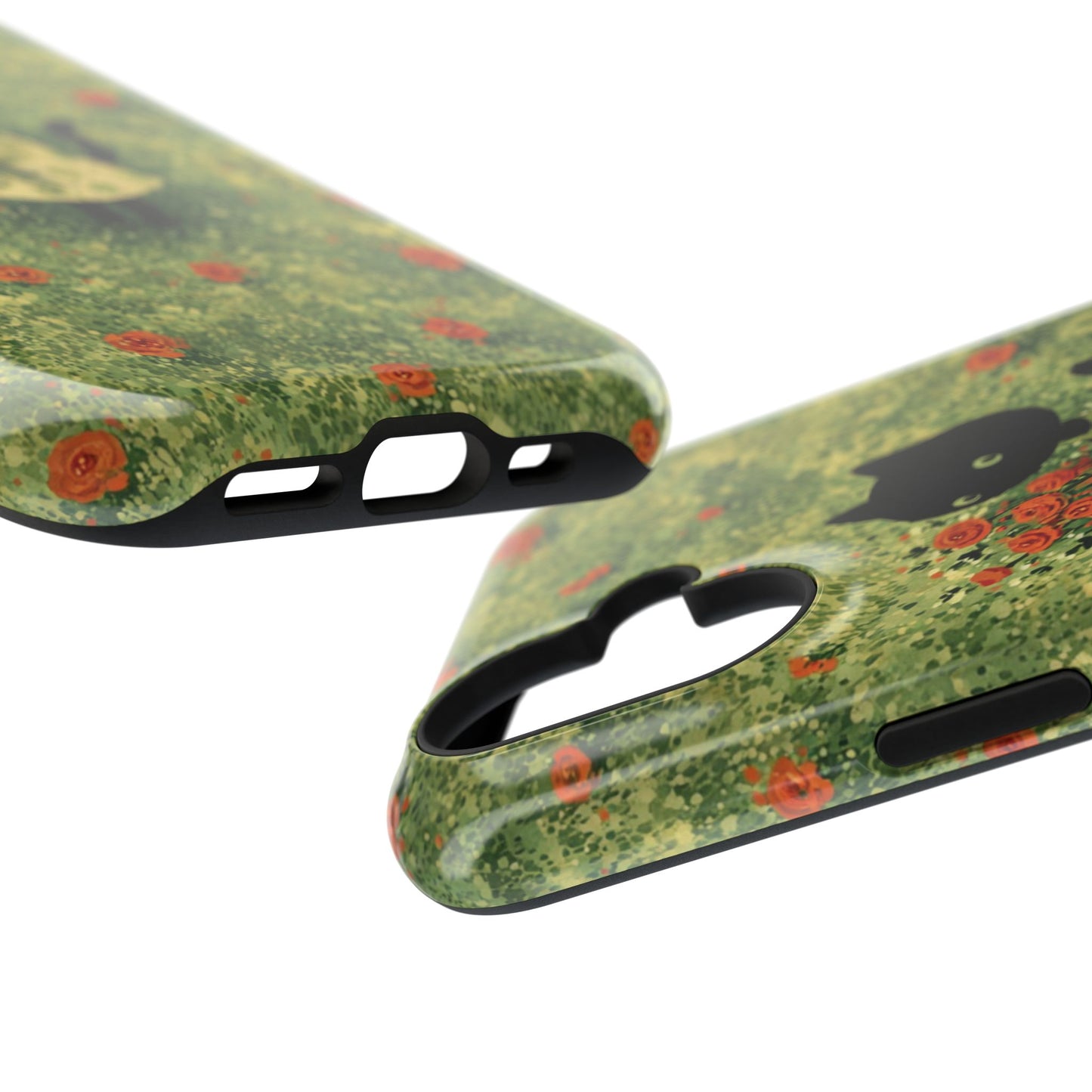Cute Cat Floral Phone Case, Impact-Resistant Cases, Stylish Protection, Gift for Cat Lovers, Birthday Presents, Unique Accessories