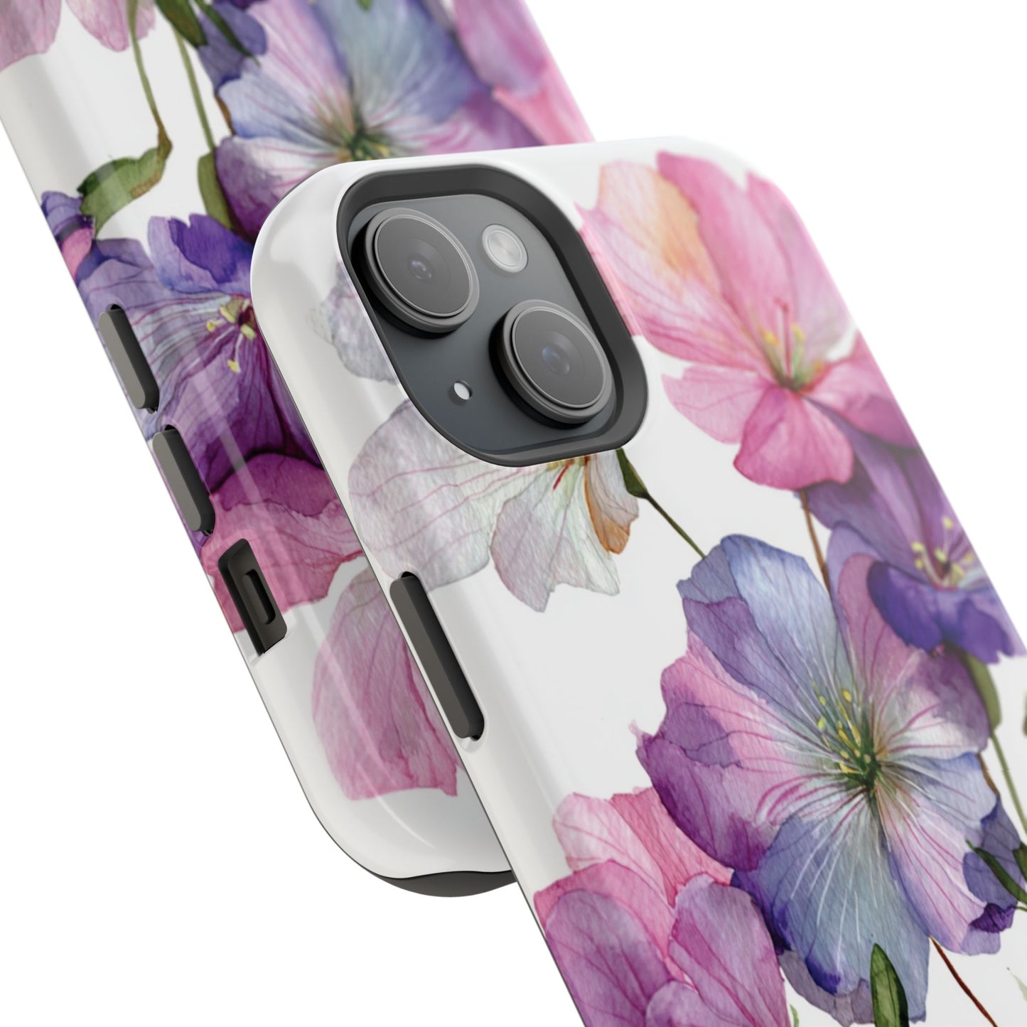 Floral Impact-Resistant Phone Case, Flower Phone Cover, Durable Floral Design Case, Gift for Her, Protective Phone Accessories