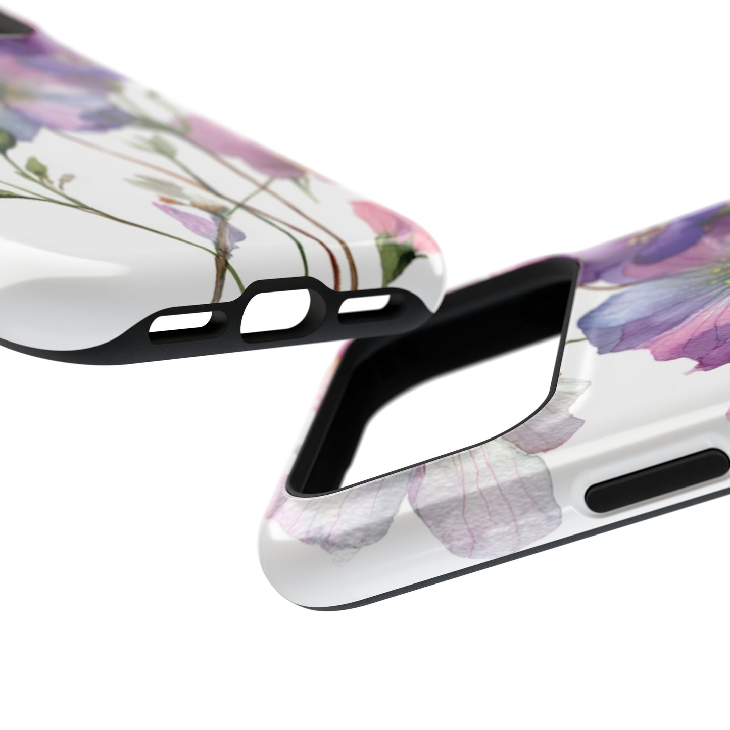 Floral Impact-Resistant Phone Case, Flower Phone Cover, Durable Floral Design Case, Gift for Her, Protective Phone Accessories