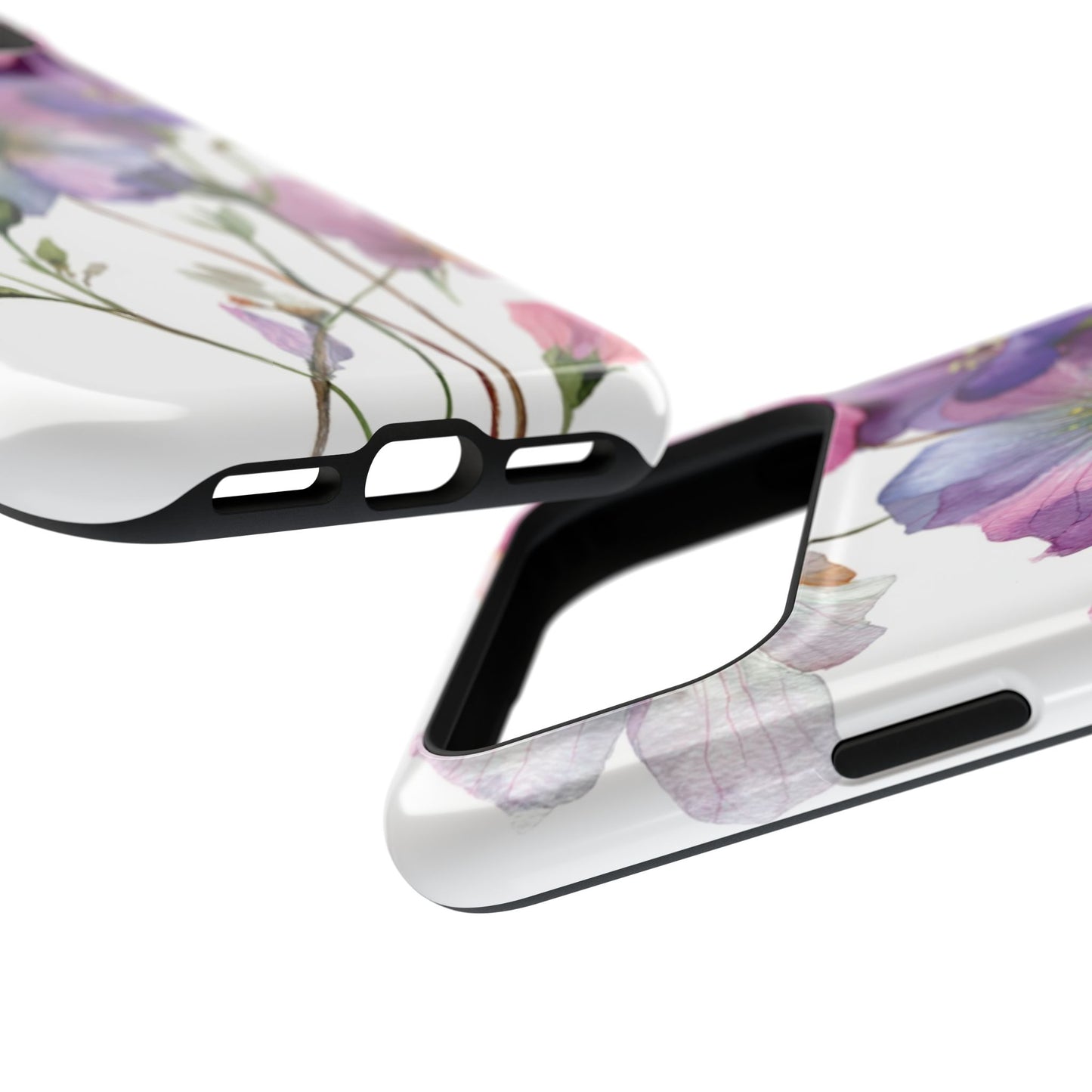 Floral Impact-Resistant Phone Case, Flower Phone Cover, Durable Floral Design Case, Gift for Her, Protective Phone Accessories