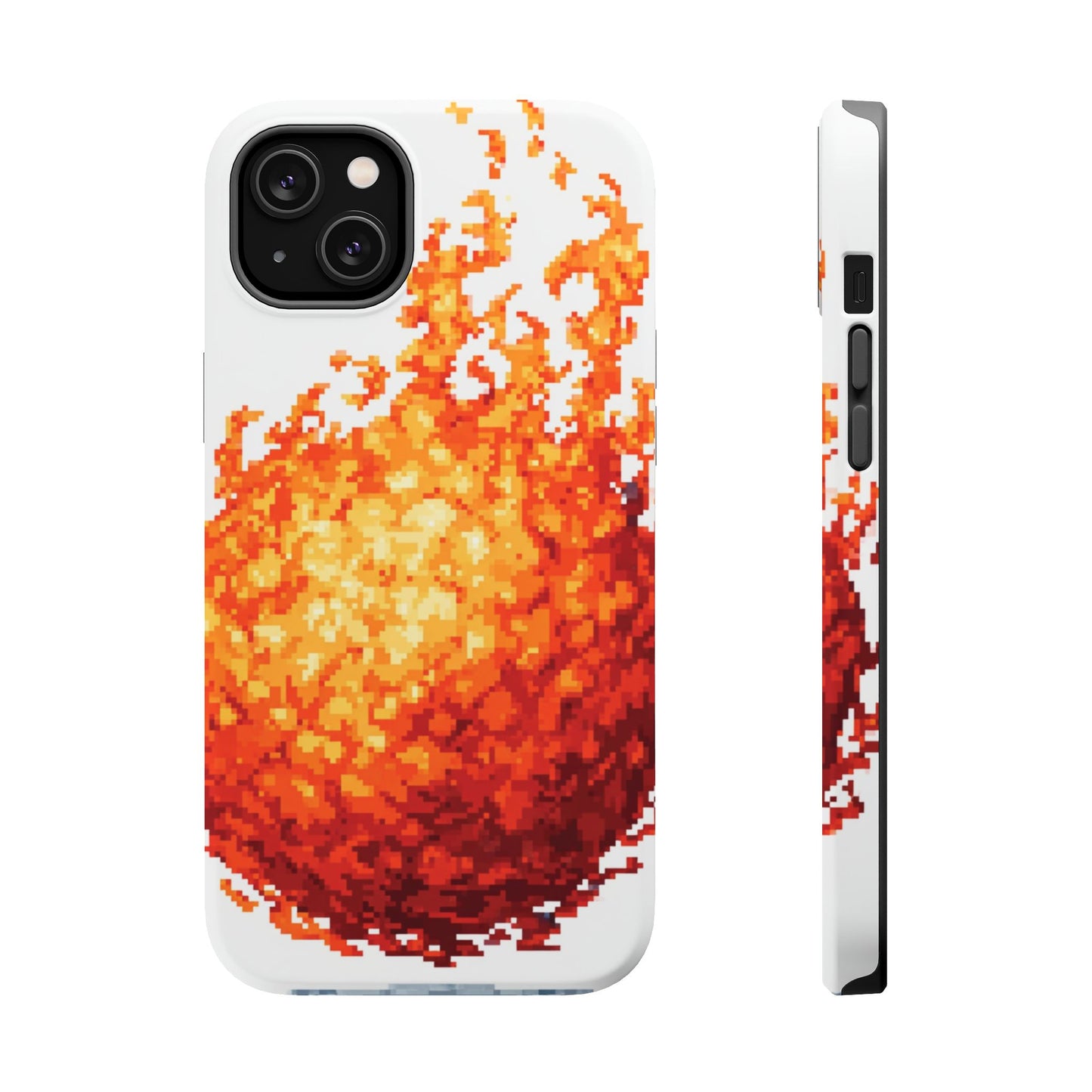 Impact-Resistant Phone Cases with Fiery Design, Protective Case, Unique Phone Cover, Gamer Gift, Trendy Accessibility