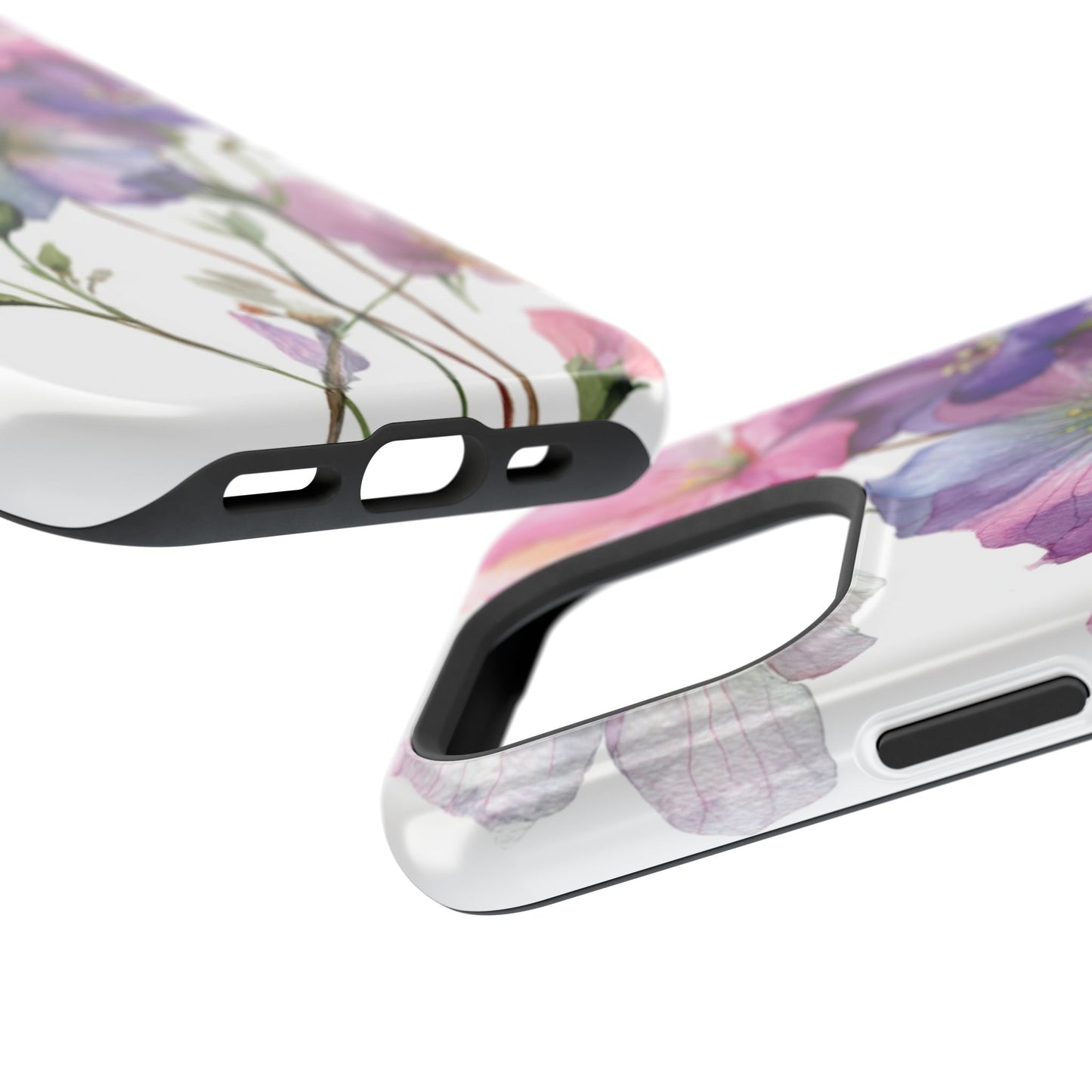 Floral Impact-Resistant Phone Case, Flower Phone Cover, Durable Floral Design Case, Gift for Her, Protective Phone Accessories