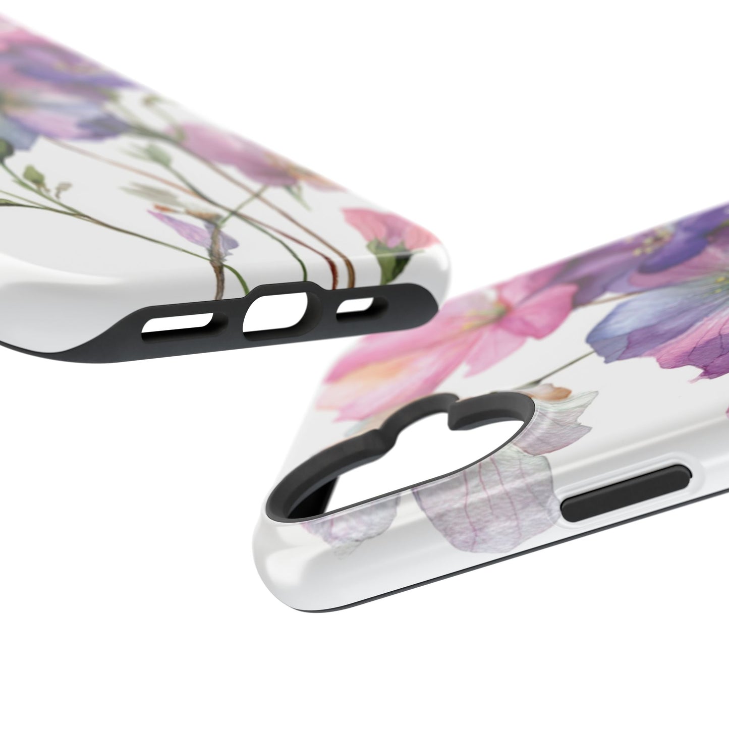 Floral Impact-Resistant Phone Case, Flower Phone Cover, Durable Floral Design Case, Gift for Her, Protective Phone Accessories