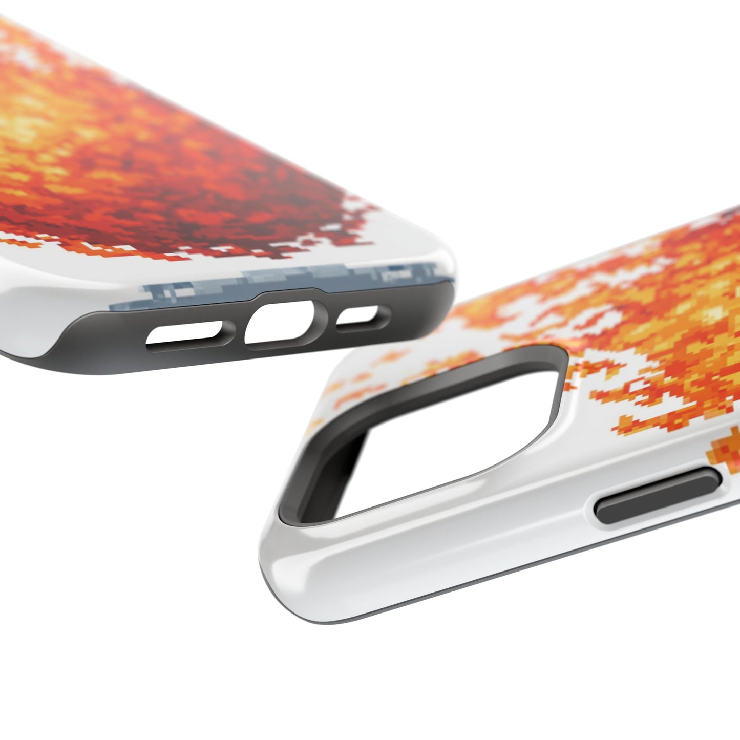 Impact-Resistant Phone Cases with Fiery Design, Protective Case, Unique Phone Cover, Gamer Gift, Trendy Accessibility