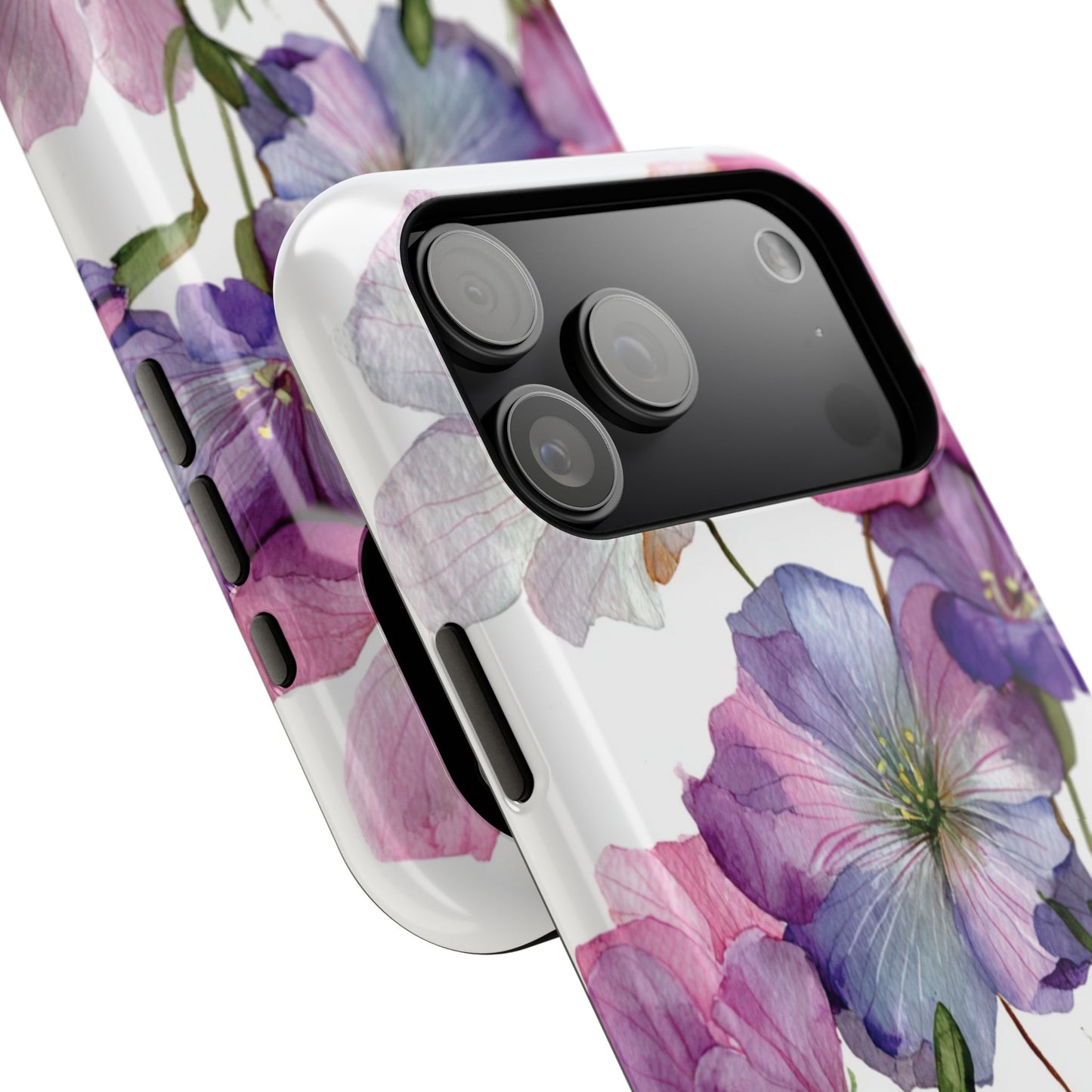 Floral Impact-Resistant Phone Case, Flower Phone Cover, Durable Floral Design Case, Gift for Her, Protective Phone Accessories