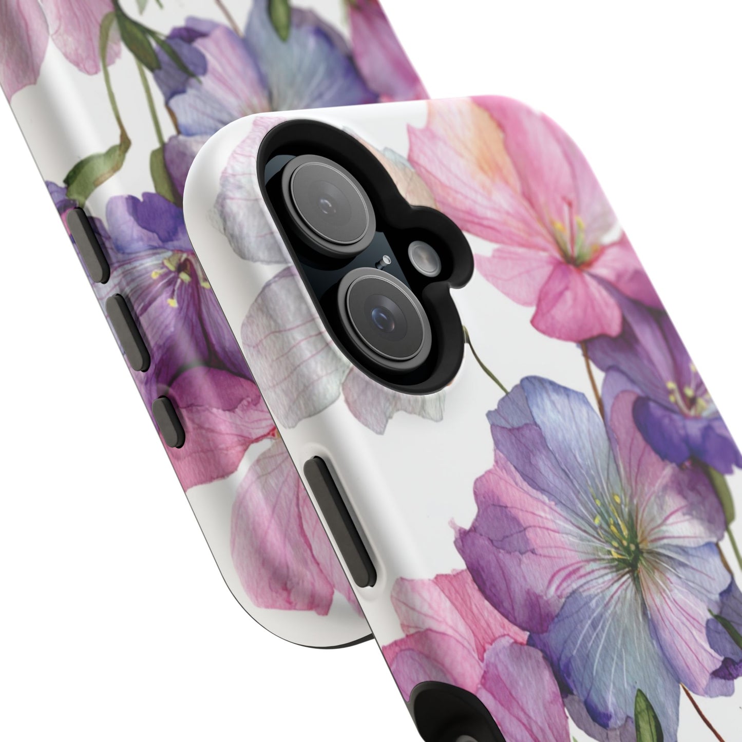 Floral Impact-Resistant Phone Case, Flower Phone Cover, Durable Floral Design Case, Gift for Her, Protective Phone Accessories