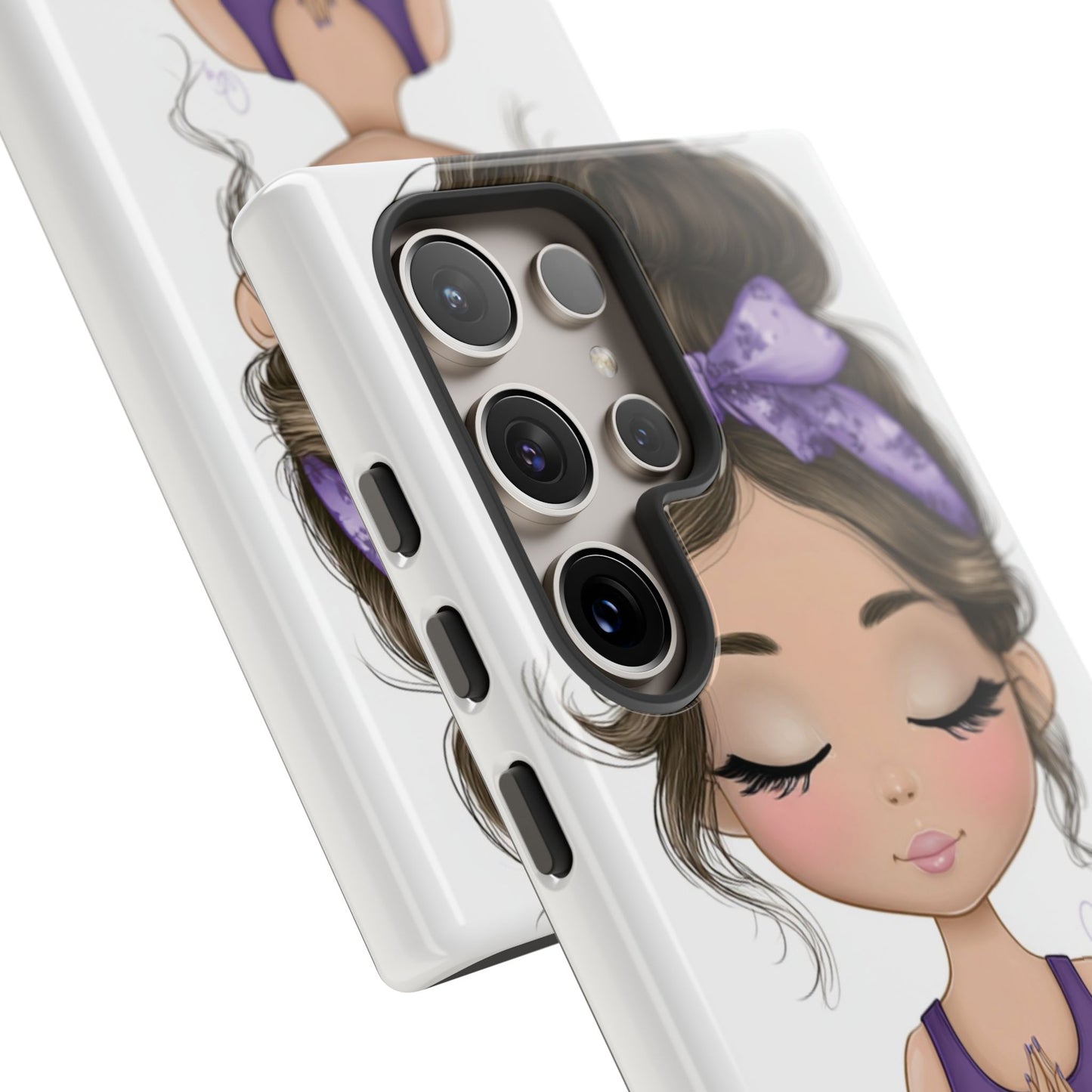 Yoga Phone Case for Mindfulness, Cute Girl Design, Gift for Yogis, Meditation Accessory, Stylish Phone Cover, Zen Vibe