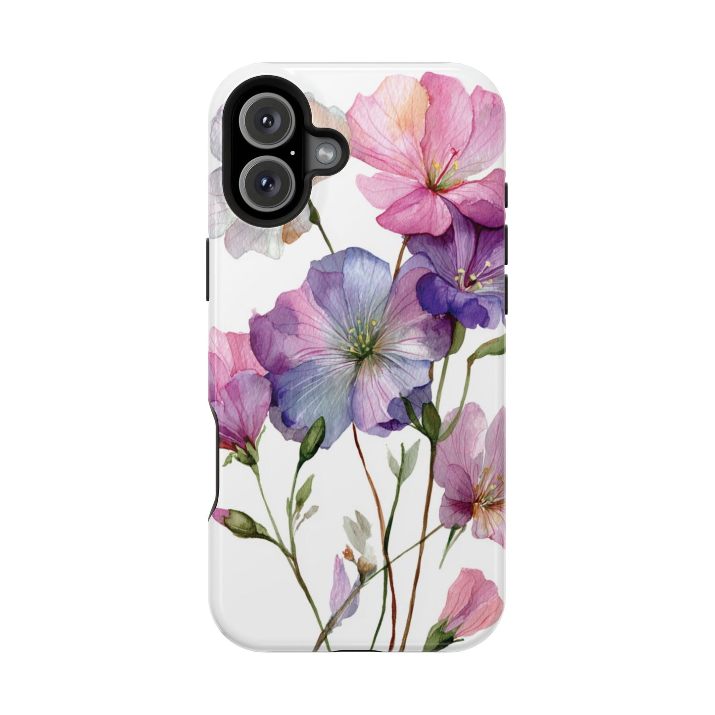 Floral Impact-Resistant Phone Case, Flower Phone Cover, Durable Floral Design Case, Gift for Her, Protective Phone Accessories