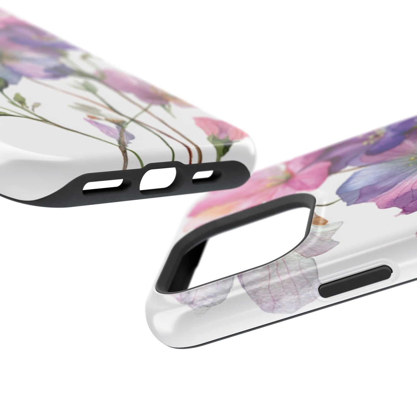 Floral Impact-Resistant Phone Case, Flower Phone Cover, Durable Floral Design Case, Gift for Her, Protective Phone Accessories