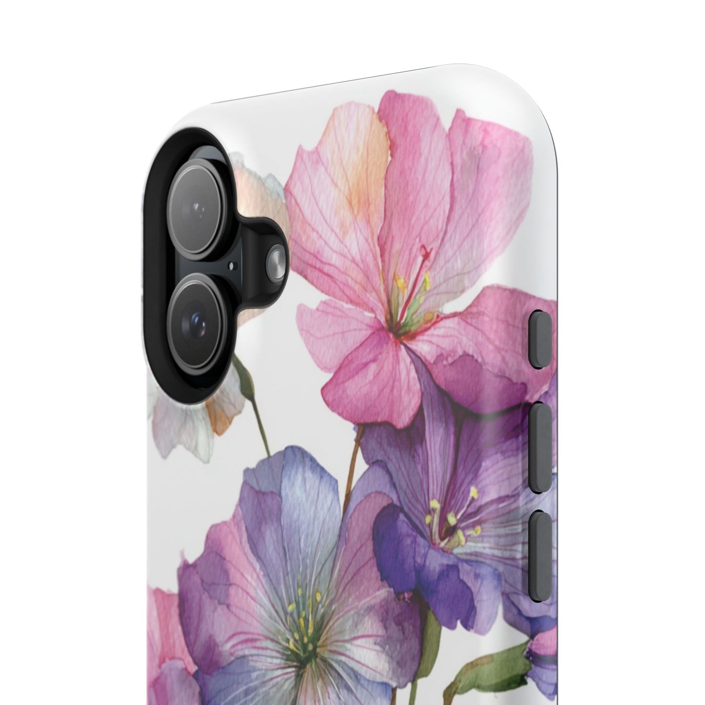 Floral Impact-Resistant Phone Case, Flower Phone Cover, Durable Floral Design Case, Gift for Her, Protective Phone Accessories