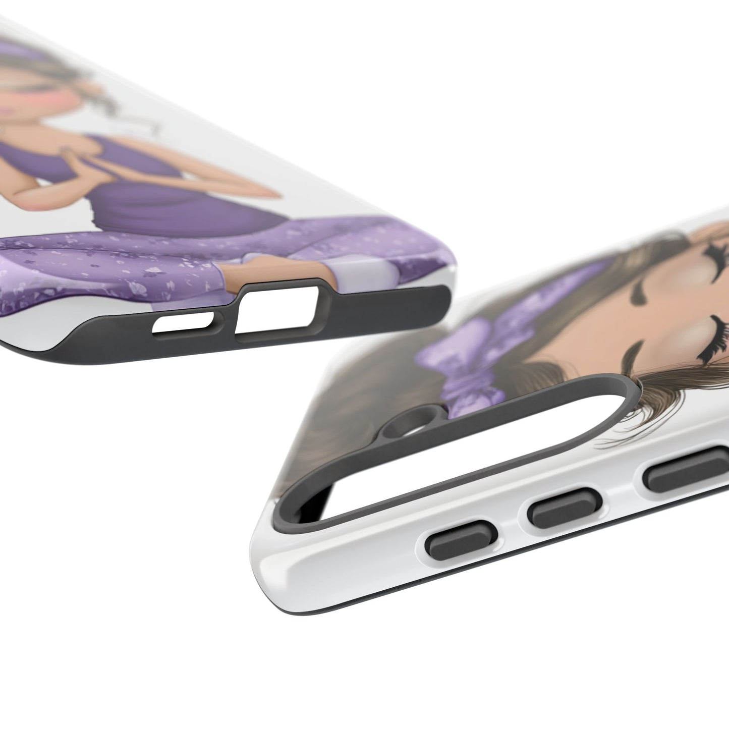 Yoga Phone Case for Mindfulness, Cute Girl Design, Gift for Yogis, Meditation Accessory, Stylish Phone Cover, Zen Vibe