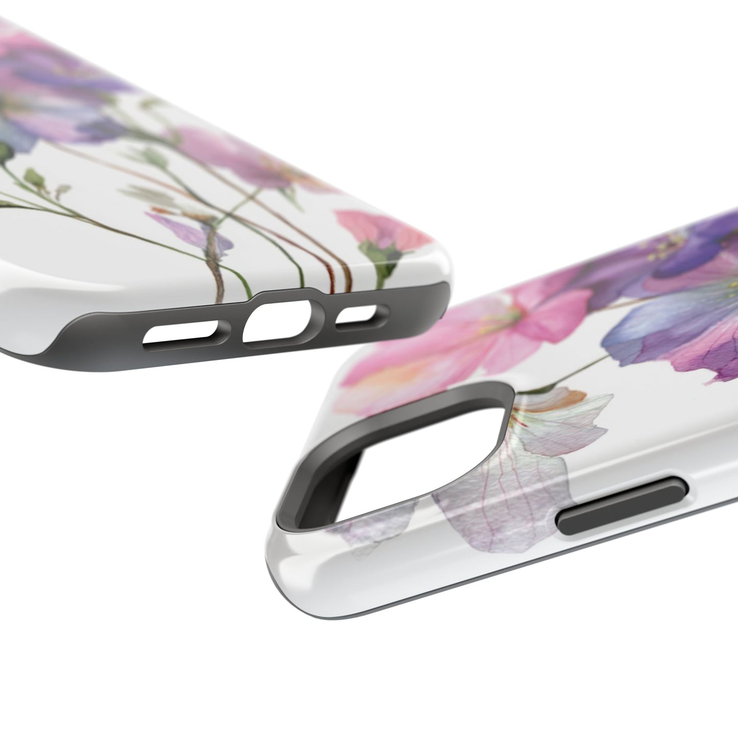 Floral Impact-Resistant Phone Case, Flower Phone Cover, Durable Floral Design Case, Gift for Her, Protective Phone Accessories