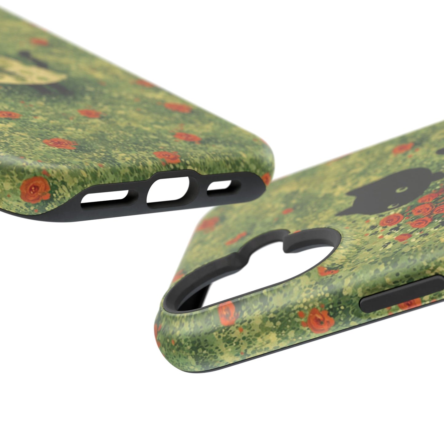 Cute Cat Floral Phone Case, Impact-Resistant Cases, Stylish Protection, Gift for Cat Lovers, Birthday Presents, Unique Accessories