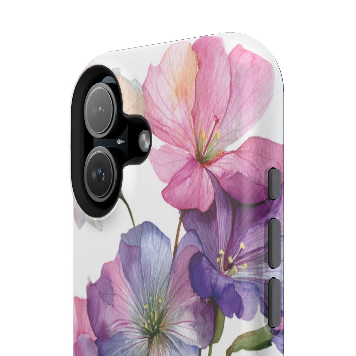 Floral Impact-Resistant Phone Case, Flower Phone Cover, Durable Floral Design Case, Gift for Her, Protective Phone Accessories
