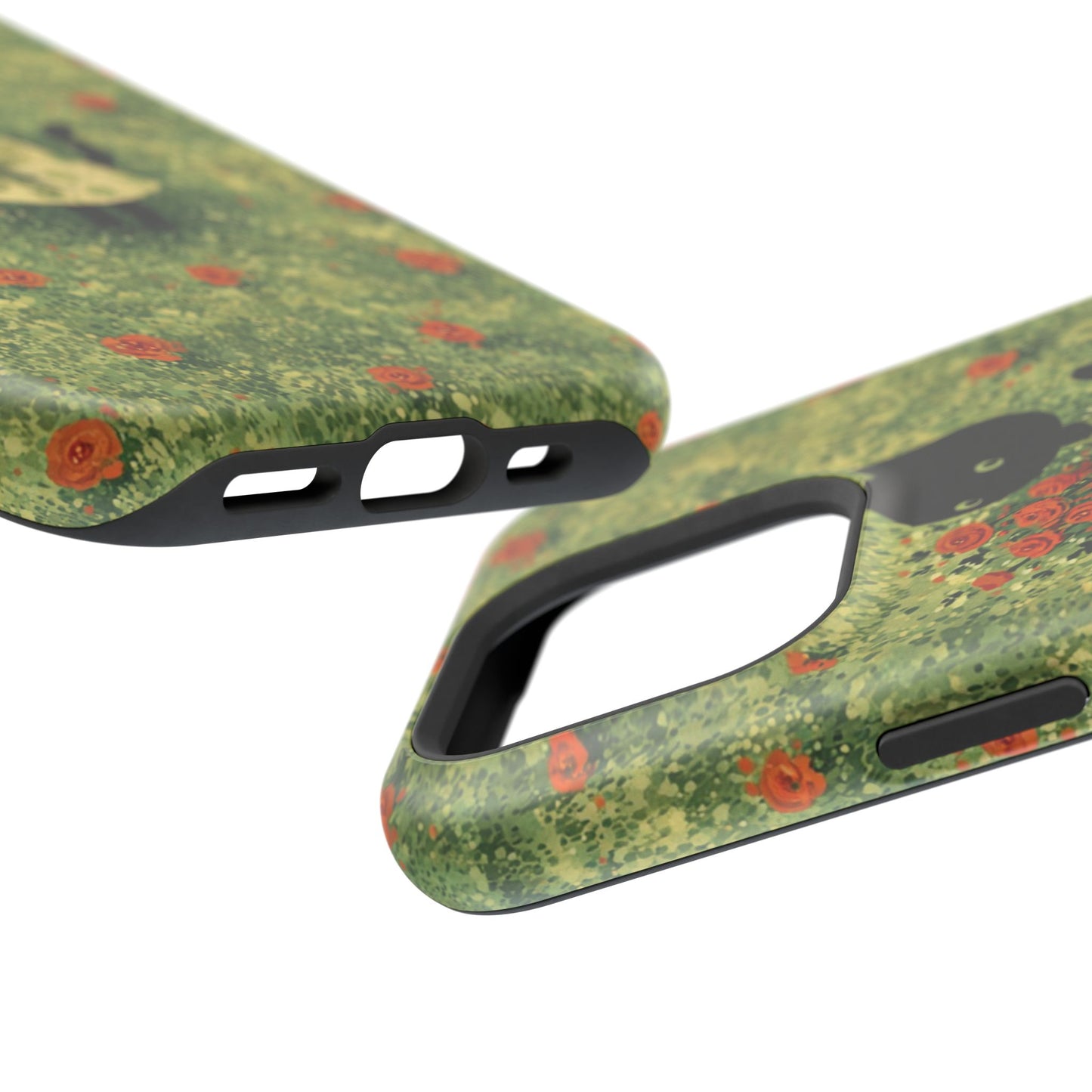 Cute Cat Floral Phone Case, Impact-Resistant Cases, Stylish Protection, Gift for Cat Lovers, Birthday Presents, Unique Accessories