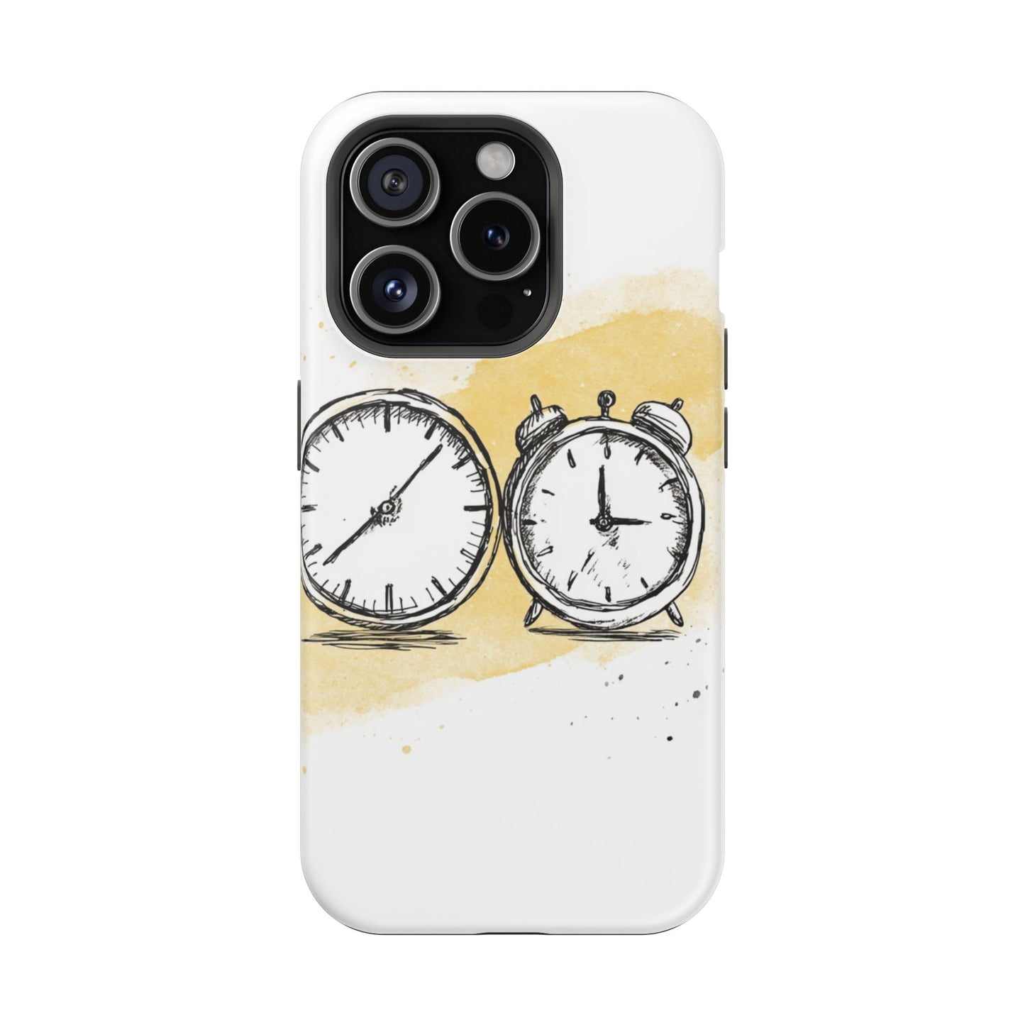 Vintage Clock Phone Case, Impact Resistant Cover for iPhone, Retro Style Gift, Timepiece Design, Unique Phone Accessory