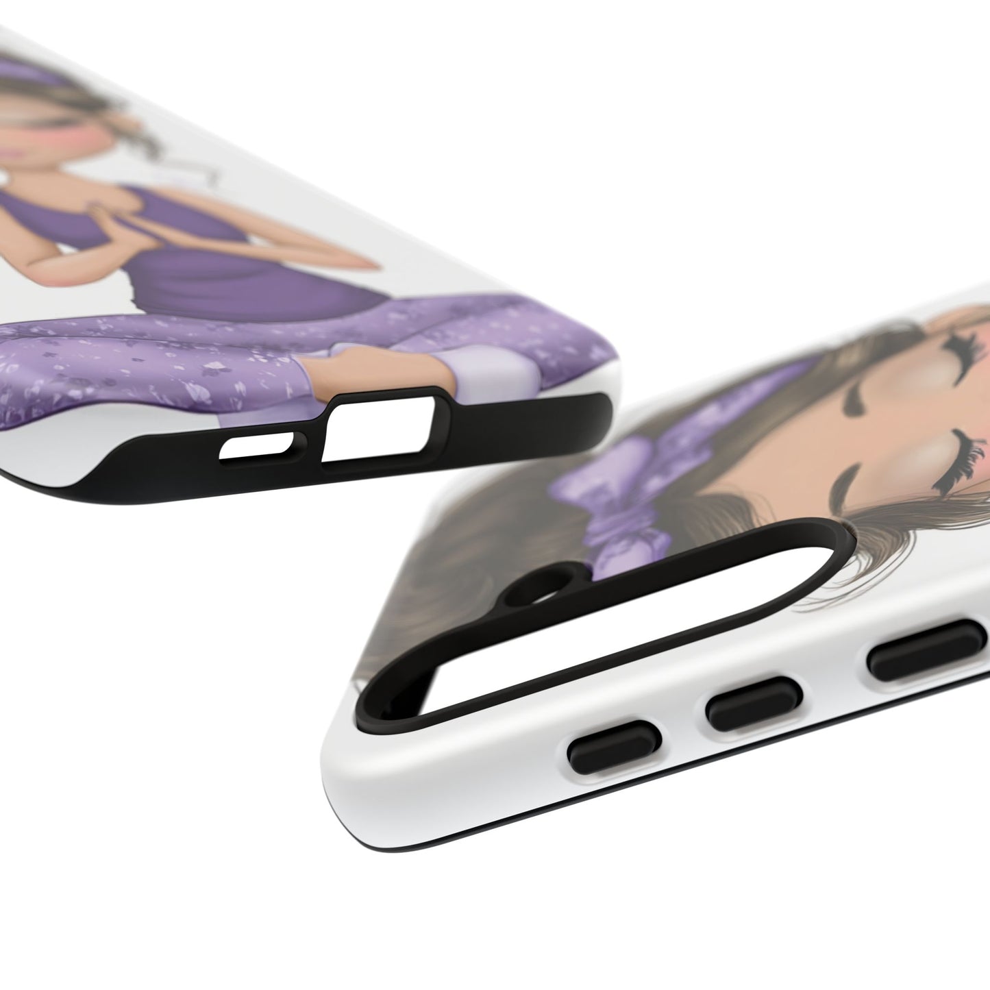 Yoga Phone Case for Mindfulness, Cute Girl Design, Gift for Yogis, Meditation Accessory, Stylish Phone Cover, Zen Vibe