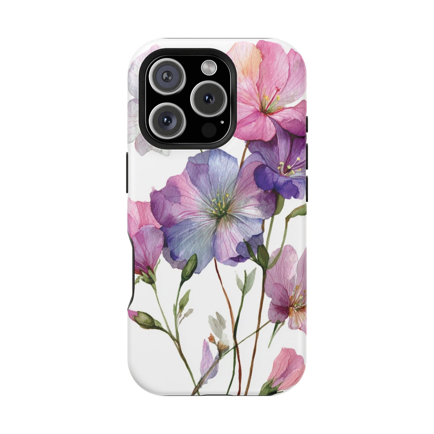 Floral Impact-Resistant Phone Case, Flower Phone Cover, Durable Floral Design Case, Gift for Her, Protective Phone Accessories