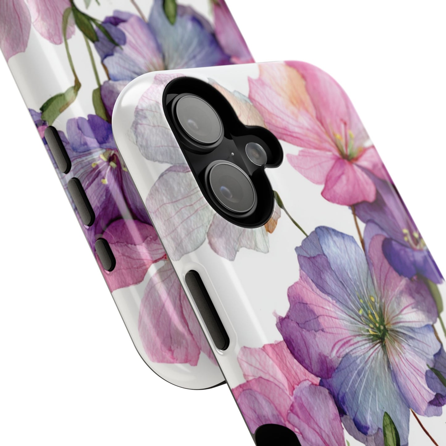 Floral Impact-Resistant Phone Case, Flower Phone Cover, Durable Floral Design Case, Gift for Her, Protective Phone Accessories